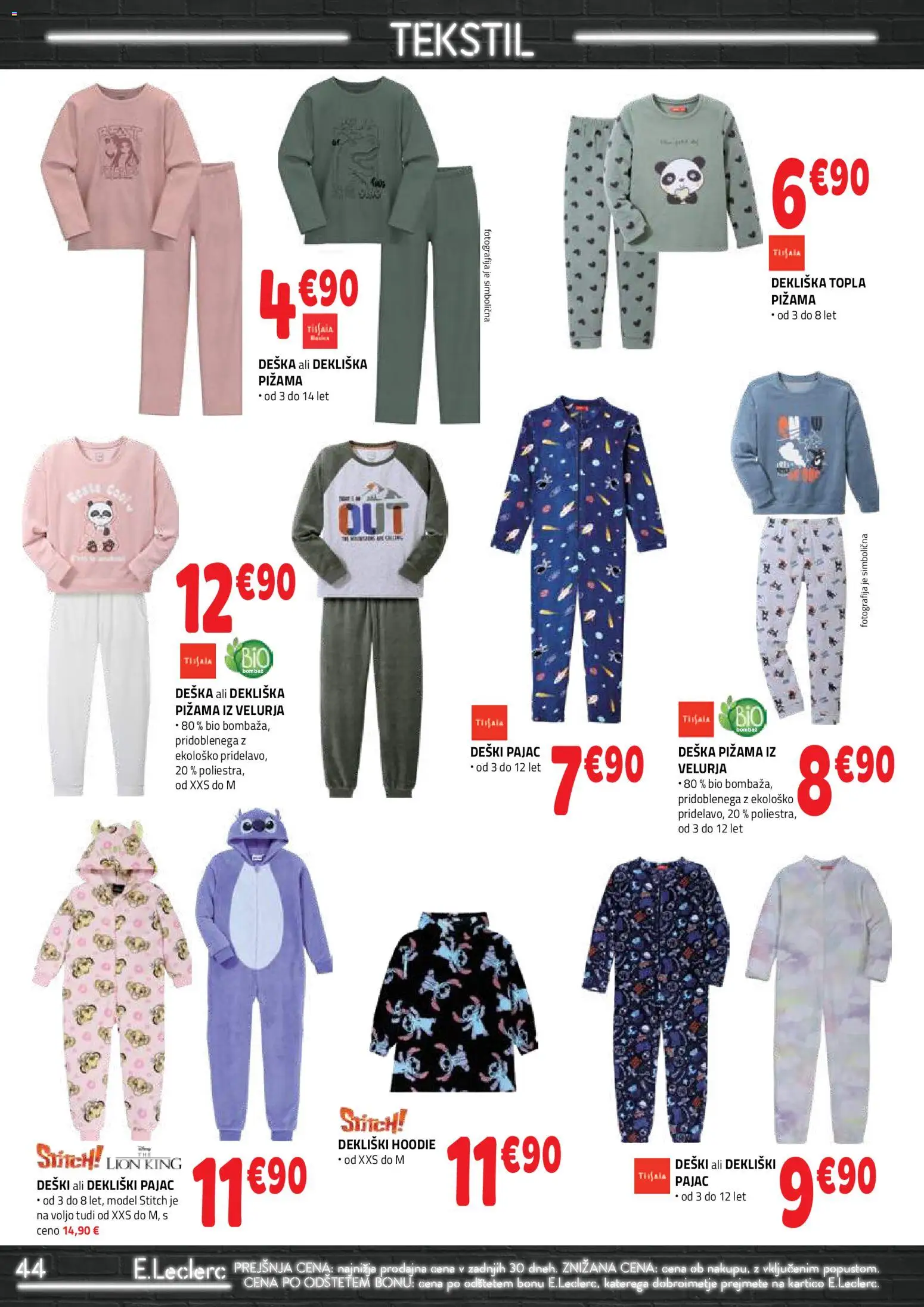 Novi E.leclerc katalog ponudbe – veljaven od 05.11.2025 | Stran: 44 | Izdelki: Pižama
