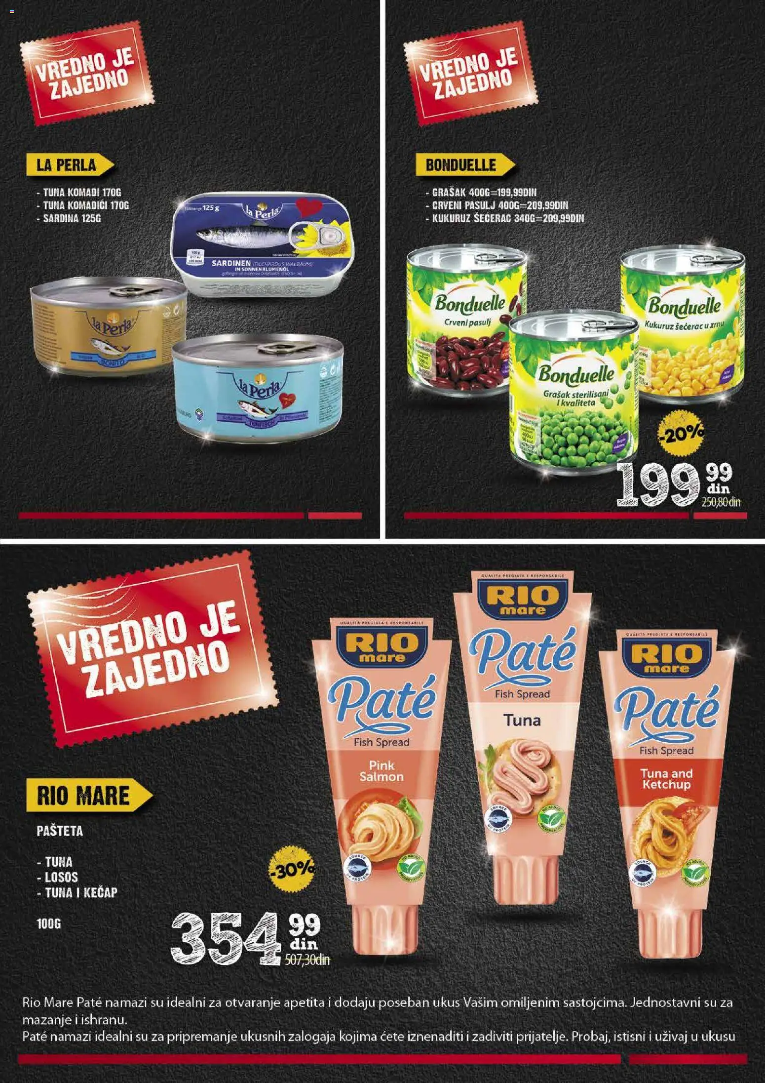 Idea katalog - važi od 19.03.2026 | Strana: 7 | Proizvode: Kukuruz, Losos, Pašteta, Sardina