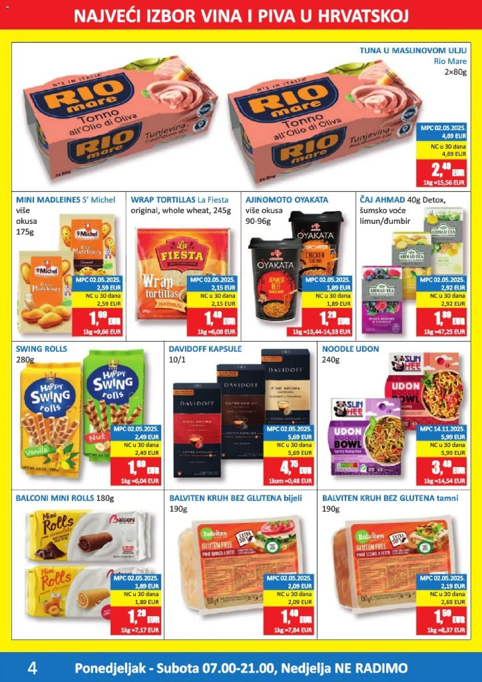 Vrutak katalog | vrijedi od 12.01.2026 | Stranica: 4 | Proizvodi: Rio Mare, Kruh, Noodle, Voće