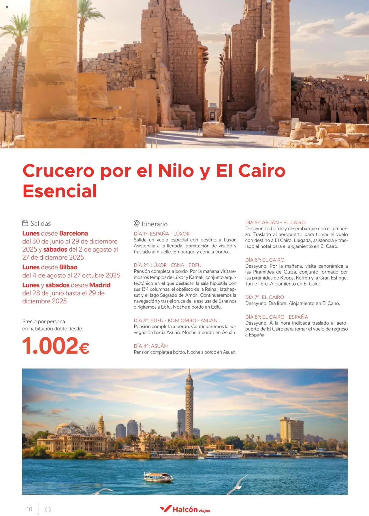 Halcón Viajes Egipto │ válido desde el 01.07.2025 | Página: 10 | Productos: Navegación