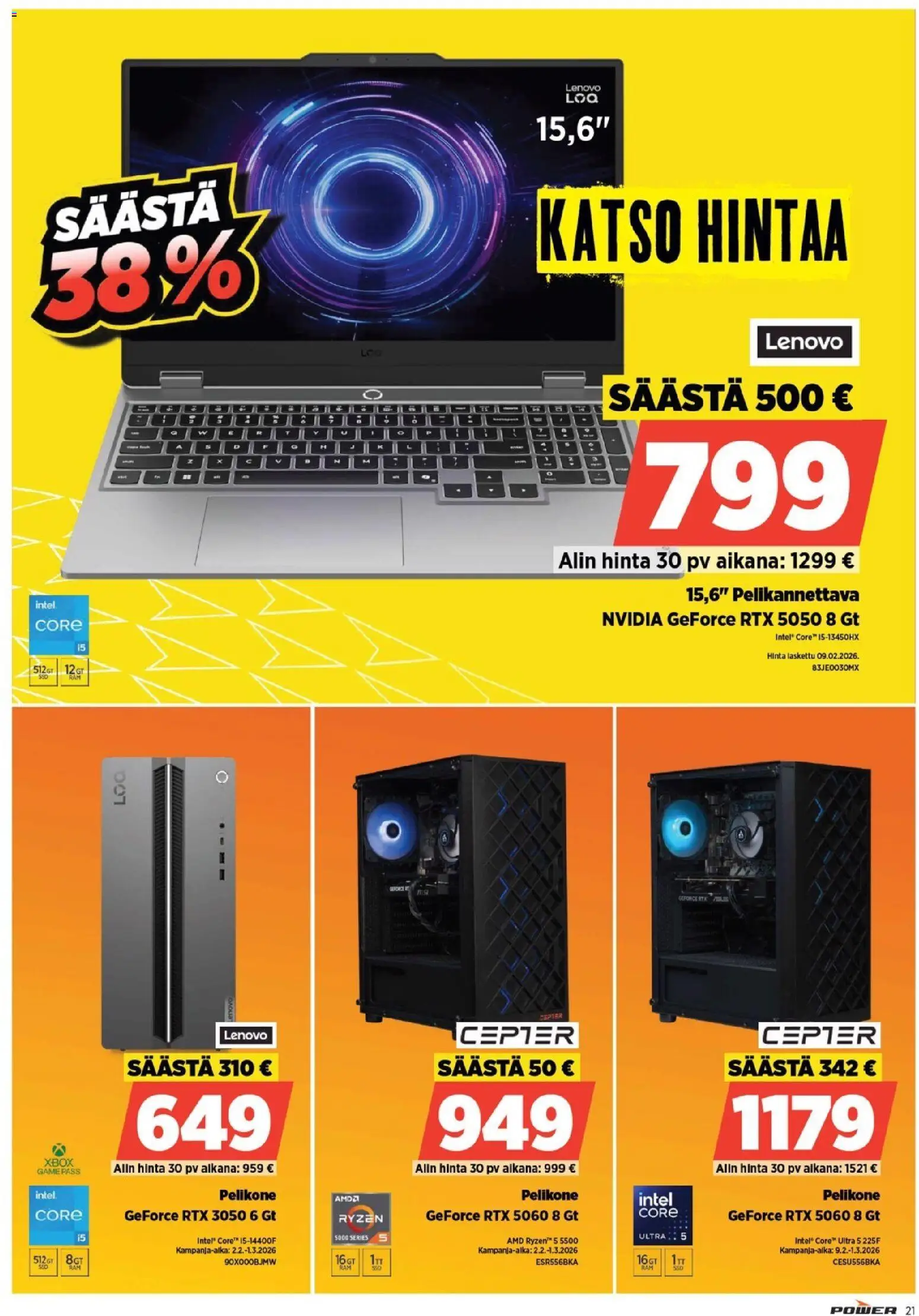 Power tarjoukset – voimassa 23.03.2026 alkaen | Sivu: 21 | Tuotteet: Pelikannettava, Xbox