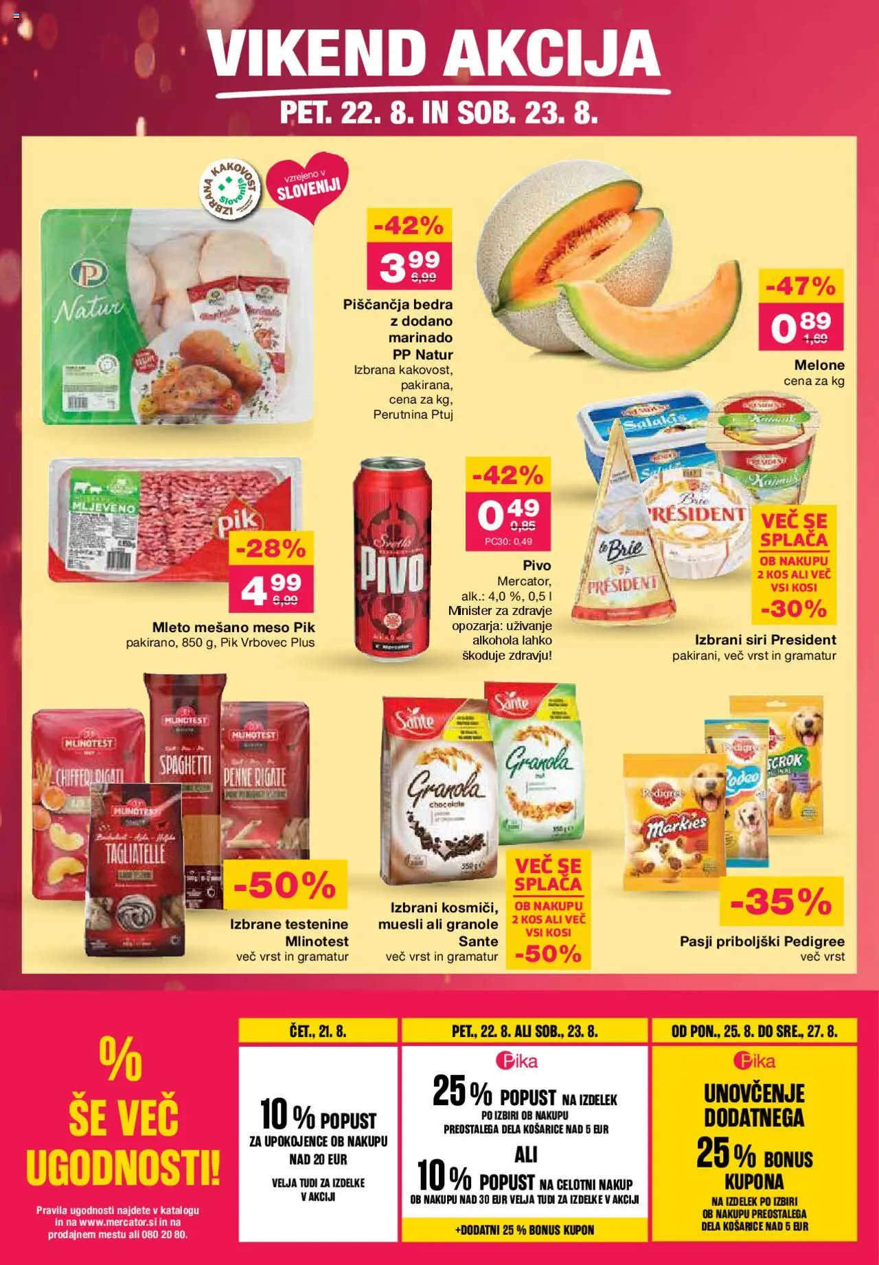Mercator katalog │ velja od 21.08.2025 | Stran: 42 | Izdelki: Muesli, Kos, Pivo, Testenine