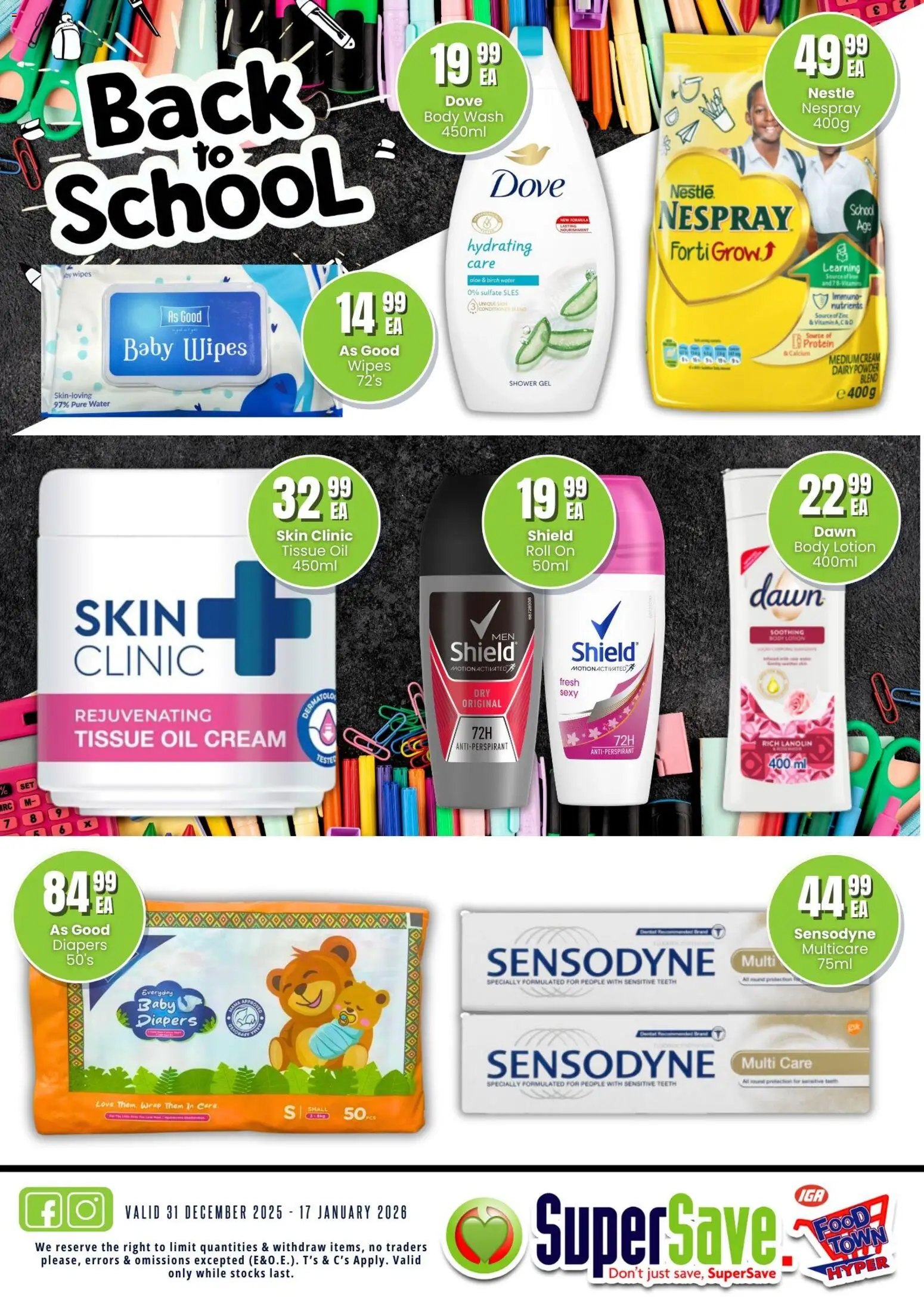 New Super Save catalogue – valid from 31.12.2025 | Page: 14 | Products: Detergente líquido, Oil, Conditioner, Lotion
