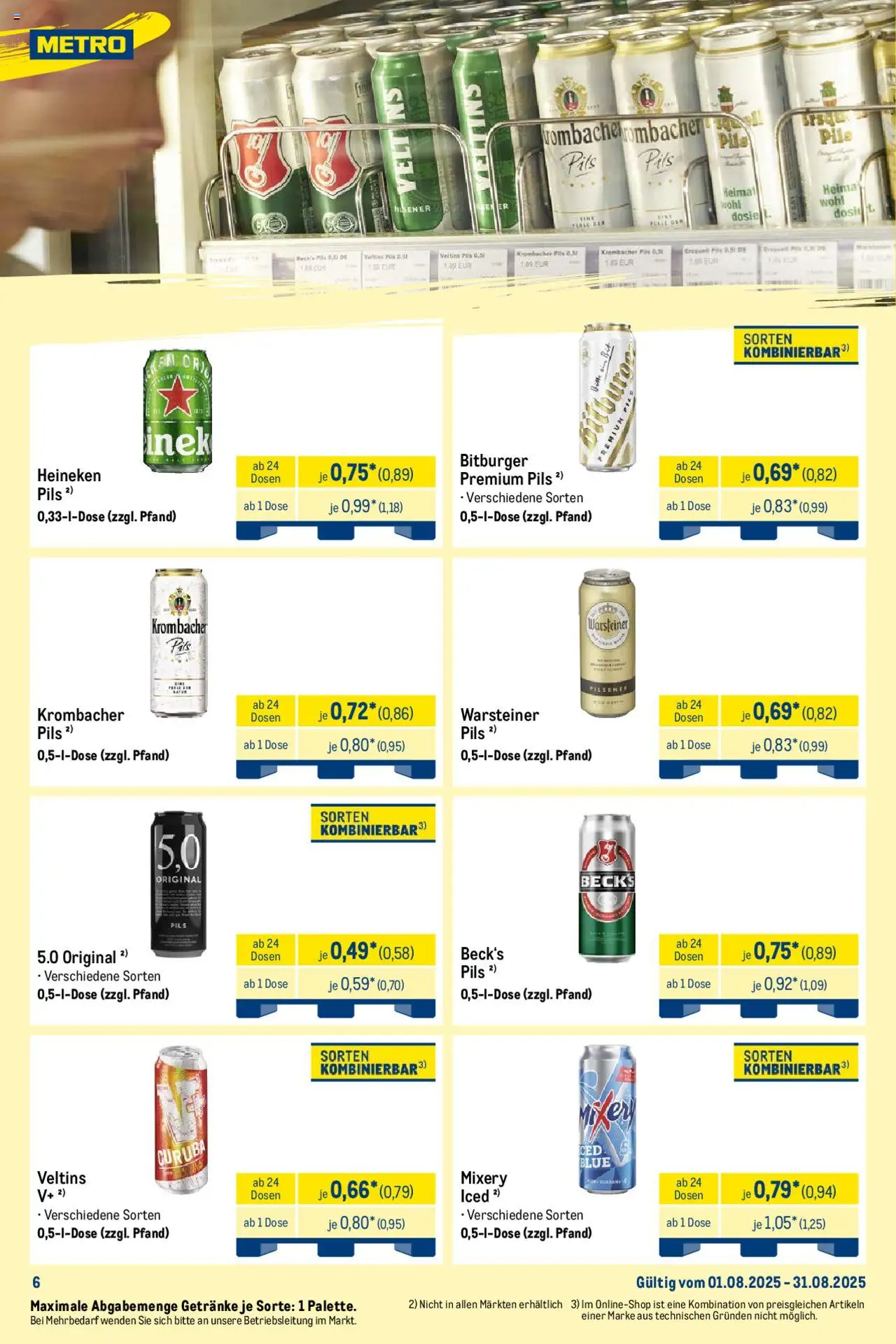 Metro Wochen-Angebote Händler - gültig ab dem 18.08.2025 | Seite: 13 | Produkte: Bitburger, Krombacher, Mixery, Veltins