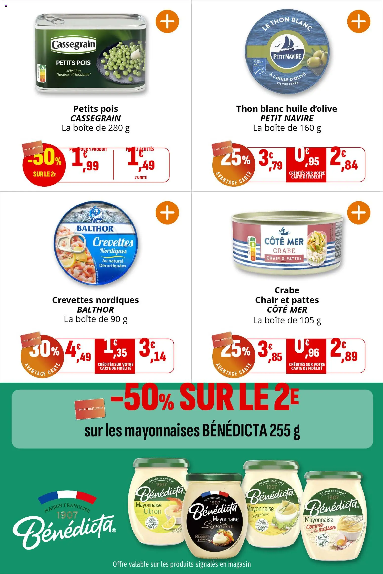 {H1} | Page: 43 | Produits: Huile D'olive, Crevettes, Thon, Œufs