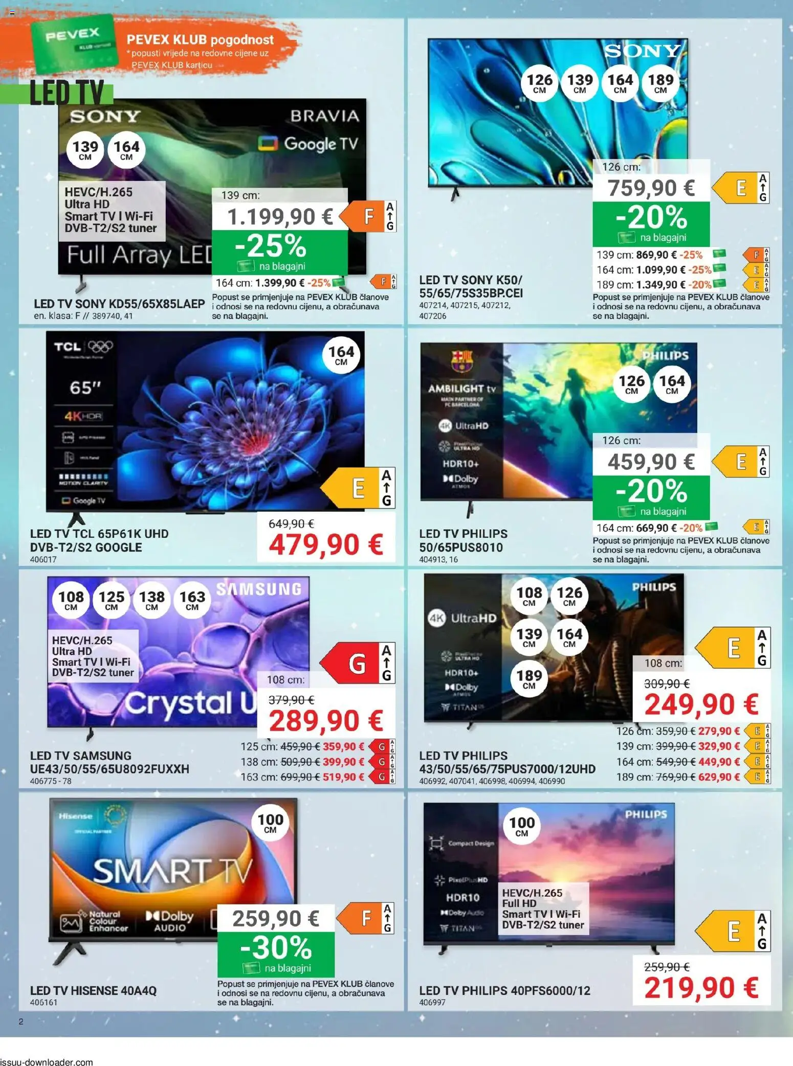Pevex katalog | vrijedi od 08.01.2026 | Stranica: 2 | Proizvodi: Smart TV, Tv, Audio