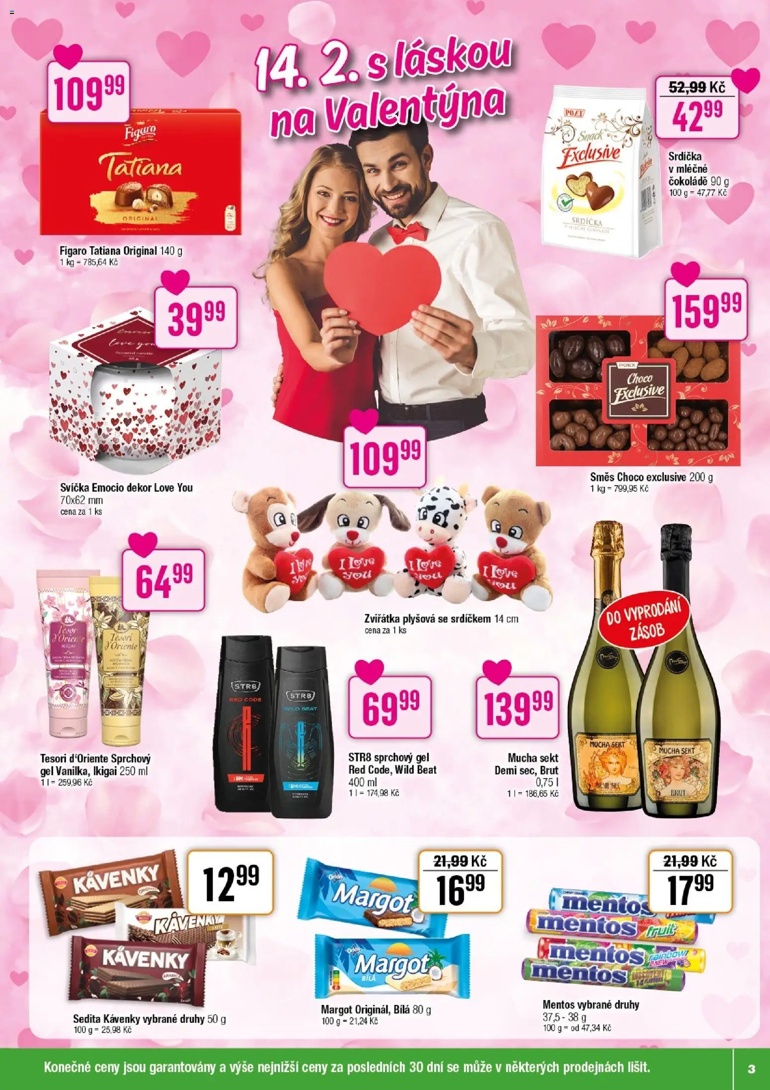 Tempo leták od 11.02.2026 | Strana: 3 | Produkty: Sprchový gel, Tesori d'Oriente, Mucha sekt, Svíčka