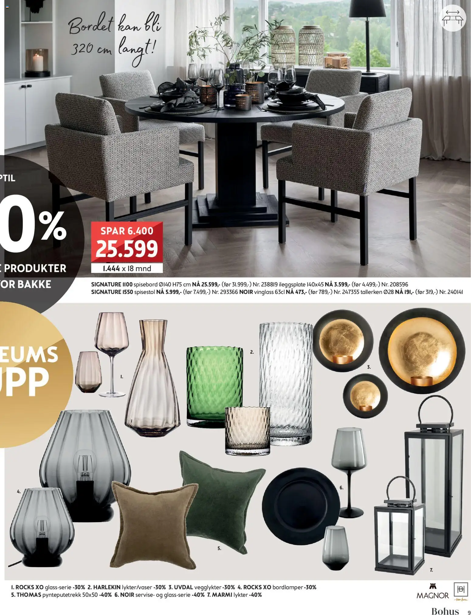 {H1} | Side: 9 | Produkter: Spisebord, Spisestol