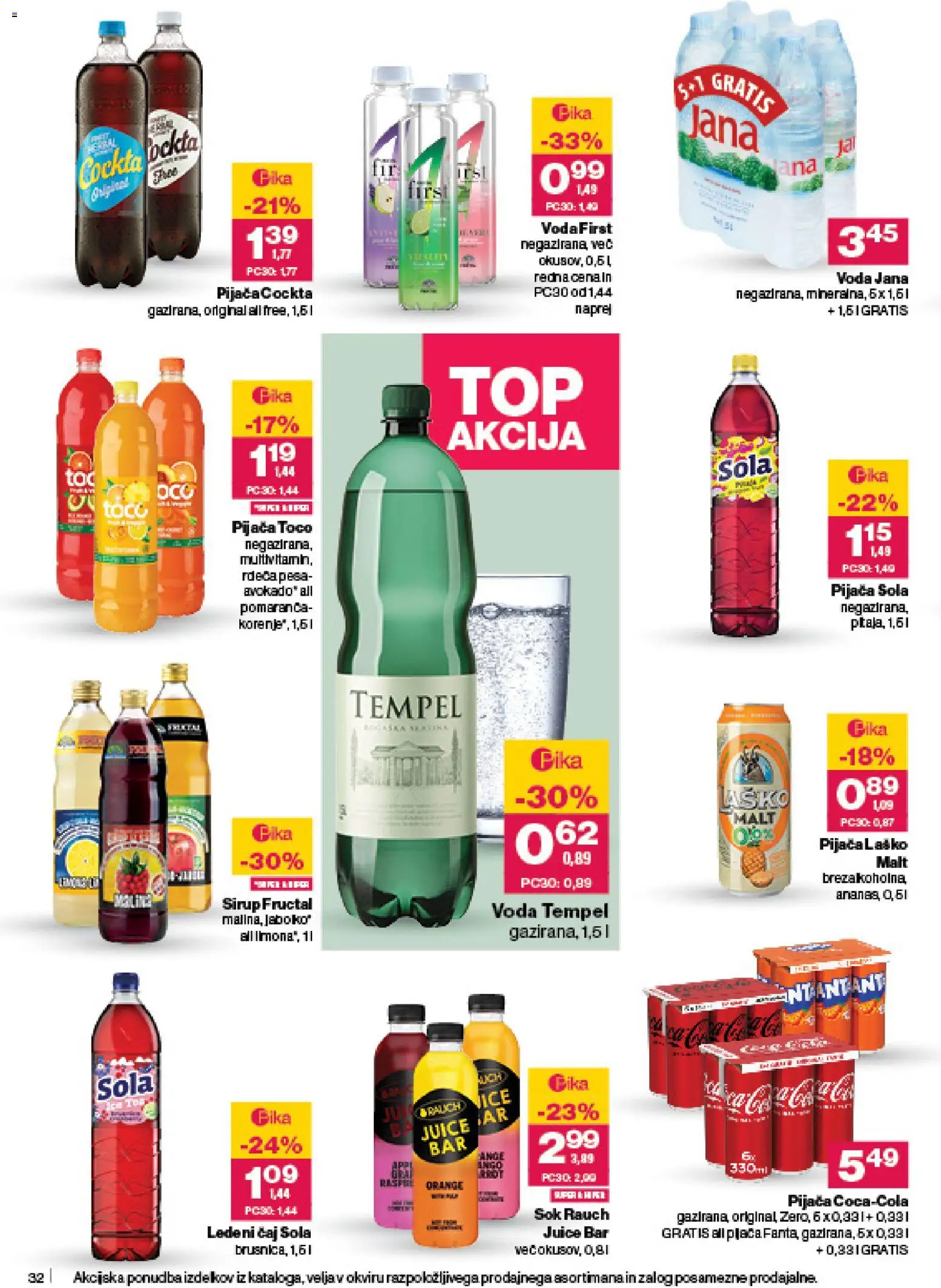 Novi Mercator katalog ponudbe – veljaven od 06.11.2025 | Stran: 34 | Izdelki: Sirup, Sok, Caj, Pesa