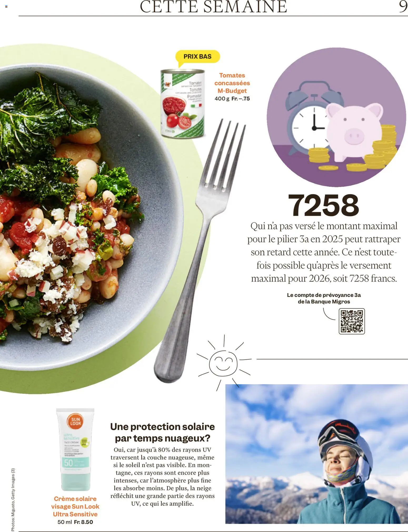 Migros Magazin FR – gültig ab 19.01.2026 | Seite: 9 | Produkte: Tomaten, Creme