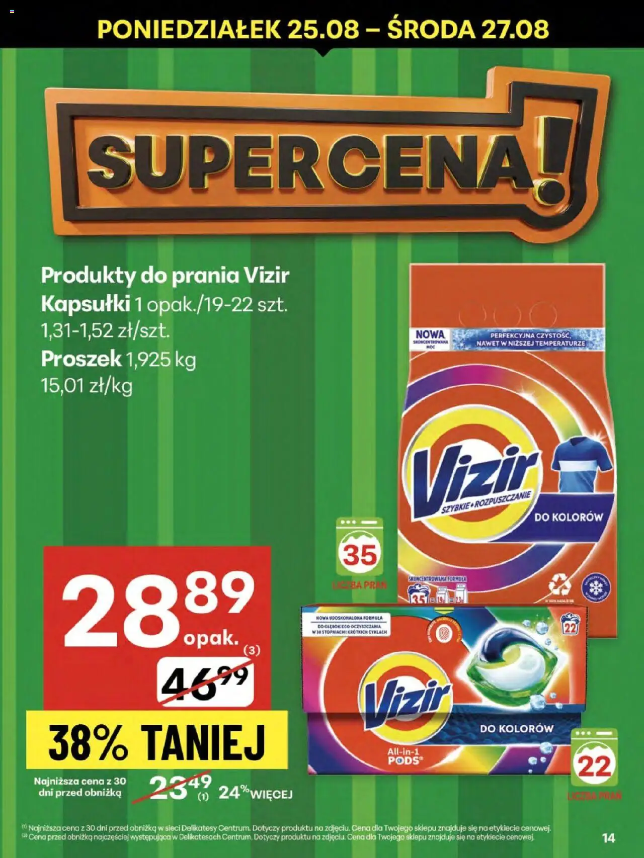 Delikatesy Centrum Gazetka - Sklepy Własne od 21.08.2025 | Strona: 14 | Produkty: Delikatesy
