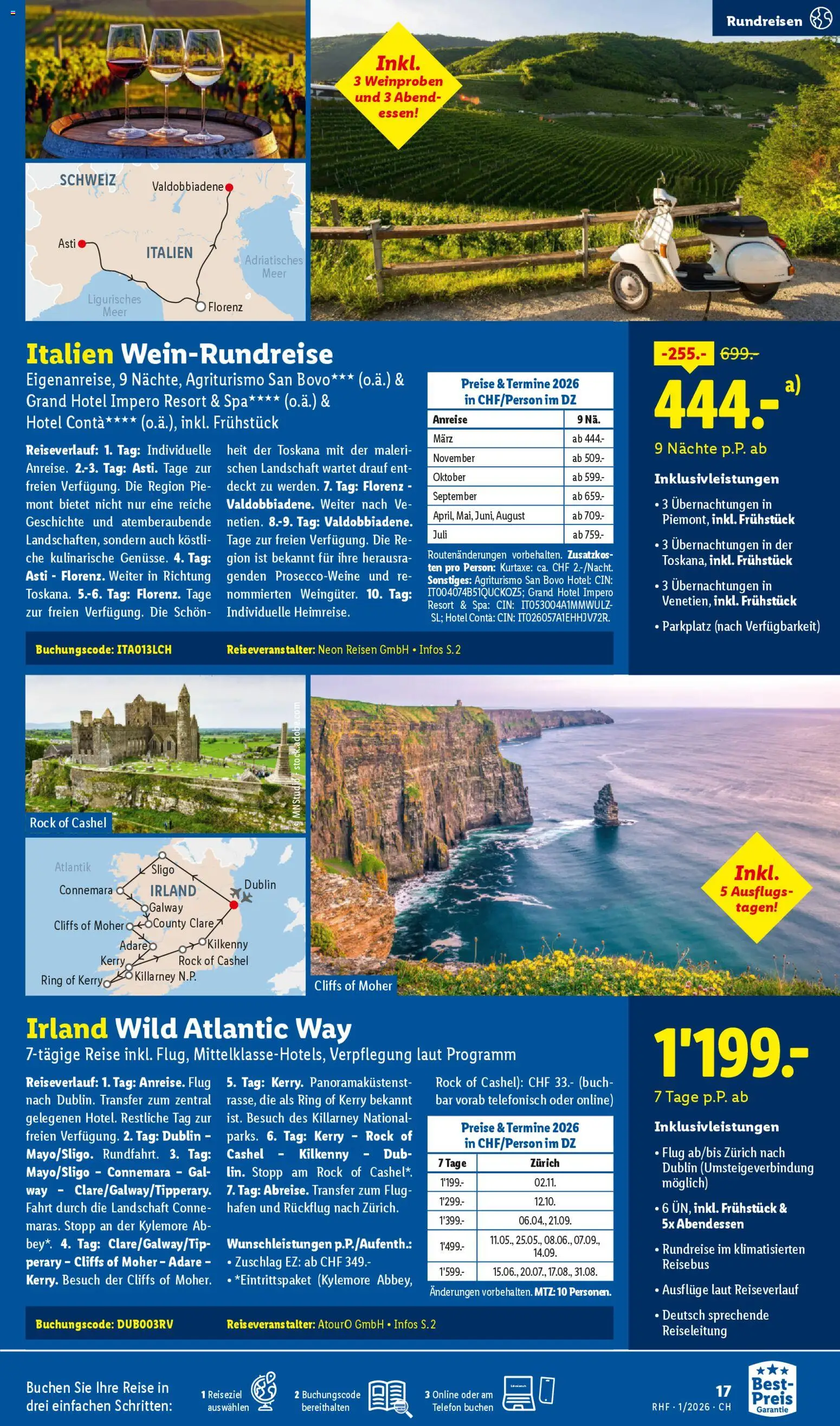 Lidl Aktionen Reisen Januar – gültig ab 29.12.2025 | Seite: 17 | Produkte: Rock, Telefon