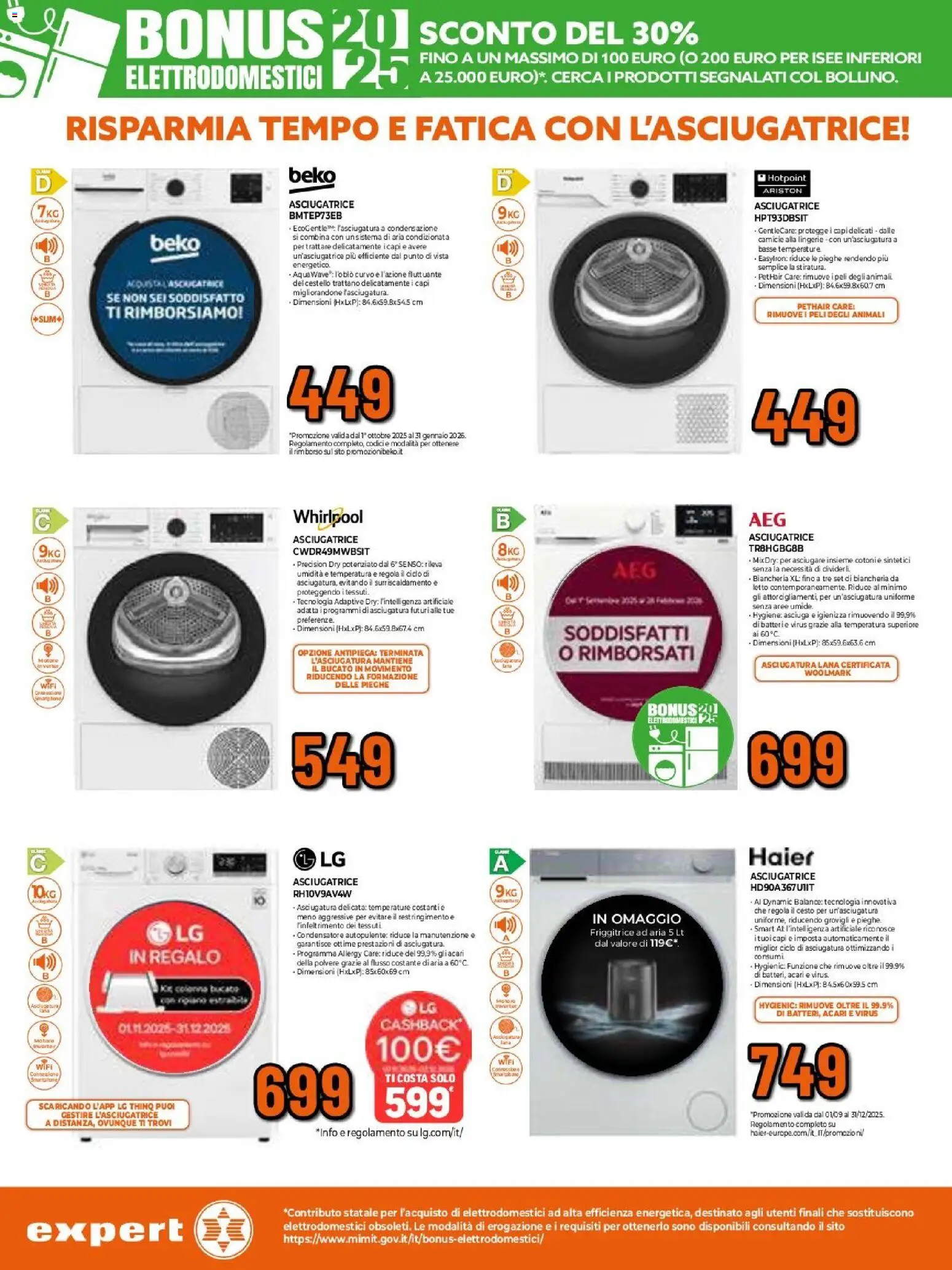 Volantino Expert del 17.11.2025 | Pagina: 25 | Prodotti: Asciugatrice, Friggitrice, Letto, Batterie