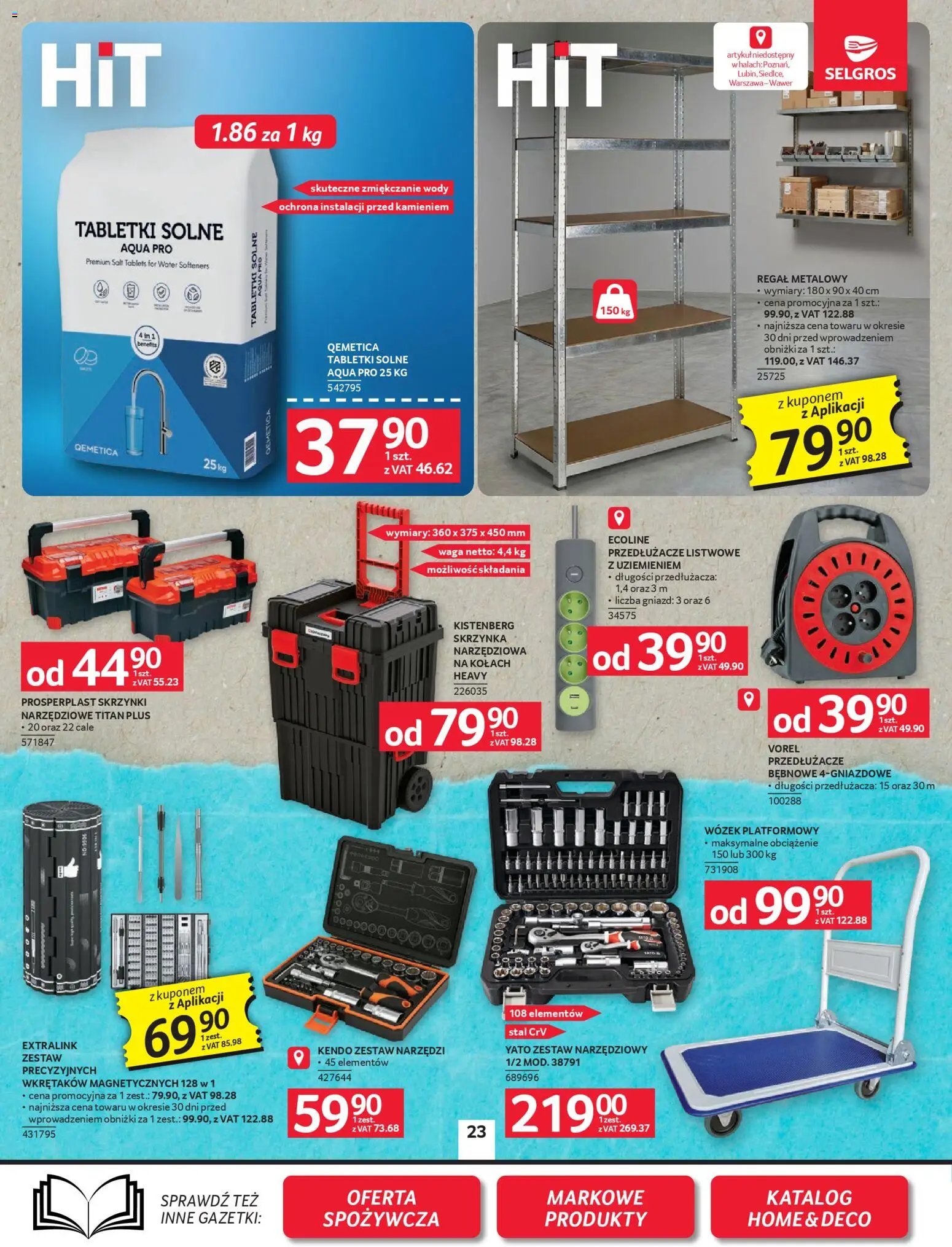 Selgros cash&carry Gazetka - Oferta przemysłowa od 19.02.2026 | Strona: 25 | Produkty: Regał metalowy, Waga, Zestaw narzędzi, Regał