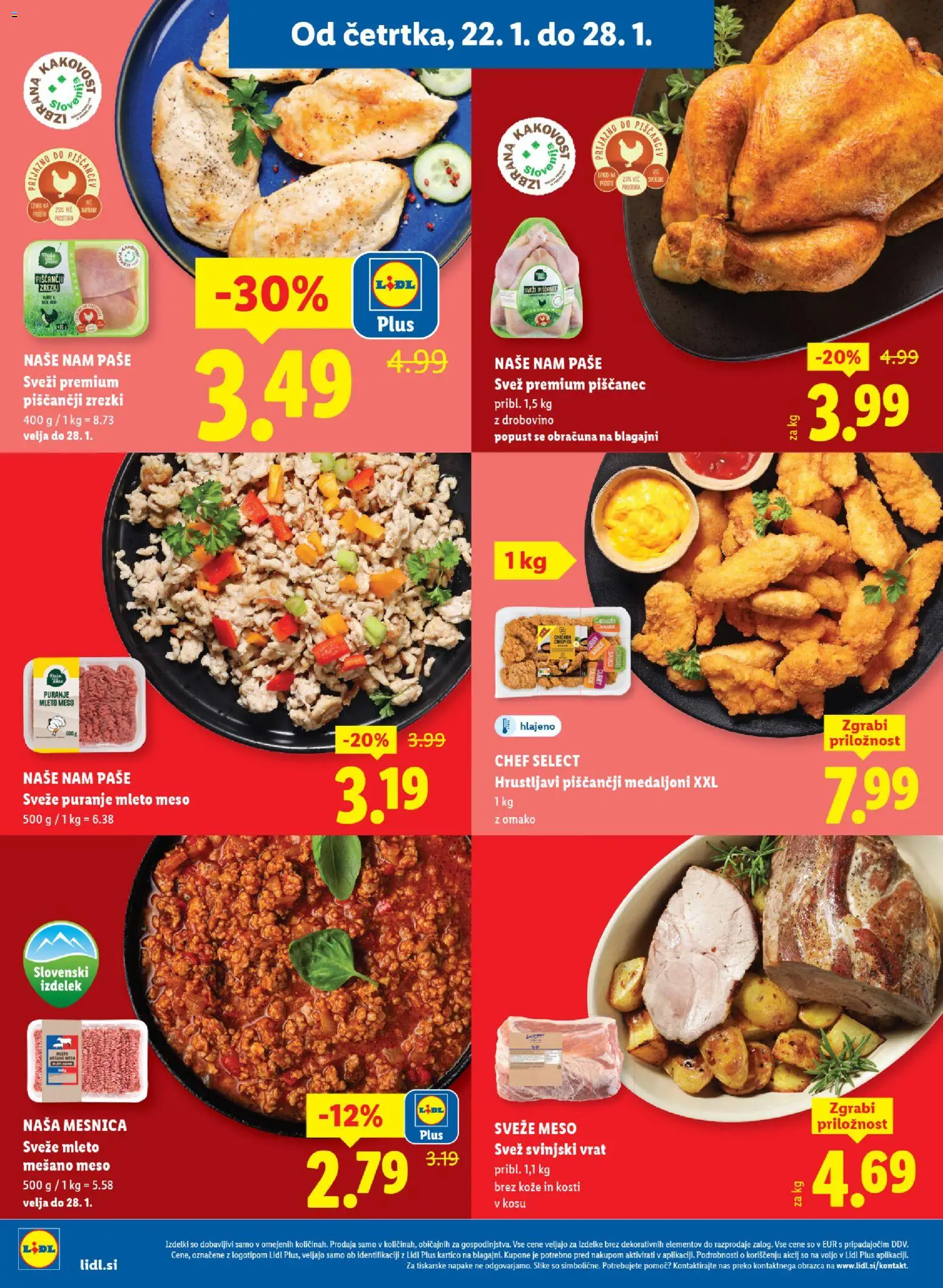 Novi Lidl katalog ponudbe – veljaven od 22.01.2026 | Stran: 2 | Izdelki: Mleto meso, Zrezki