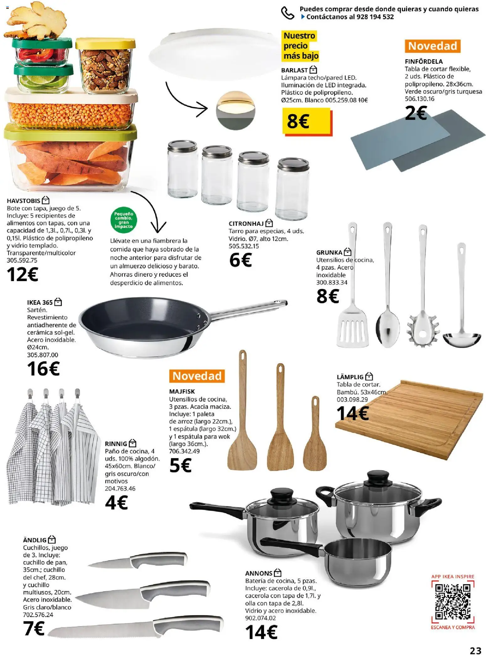 IKEA - Precios bajos │ válido desde el 13.04.2026 | Página: 23 | Productos: Tabla de cortar, Arroz, Galette de chaise, Batería
