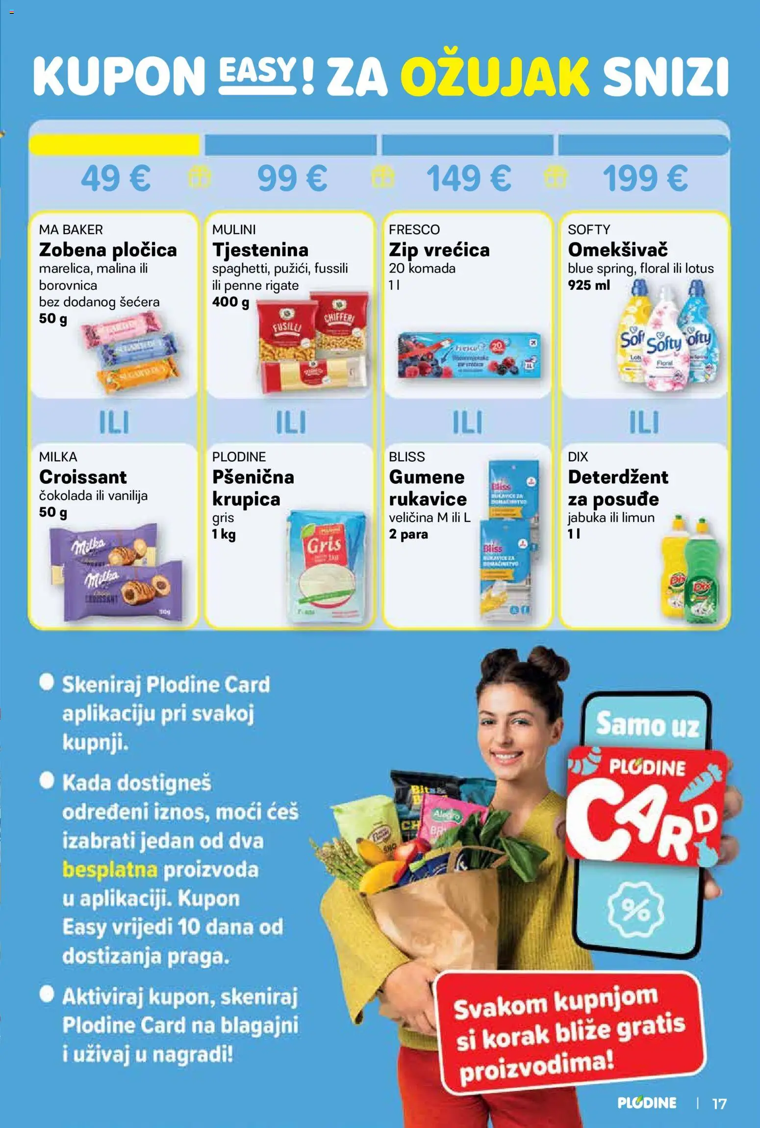 Plodine katalog | vrijedi od 04.03.2026 | Stranica: 17 | Proizvodi: Krupica, Deterdžent, Limun, Milka