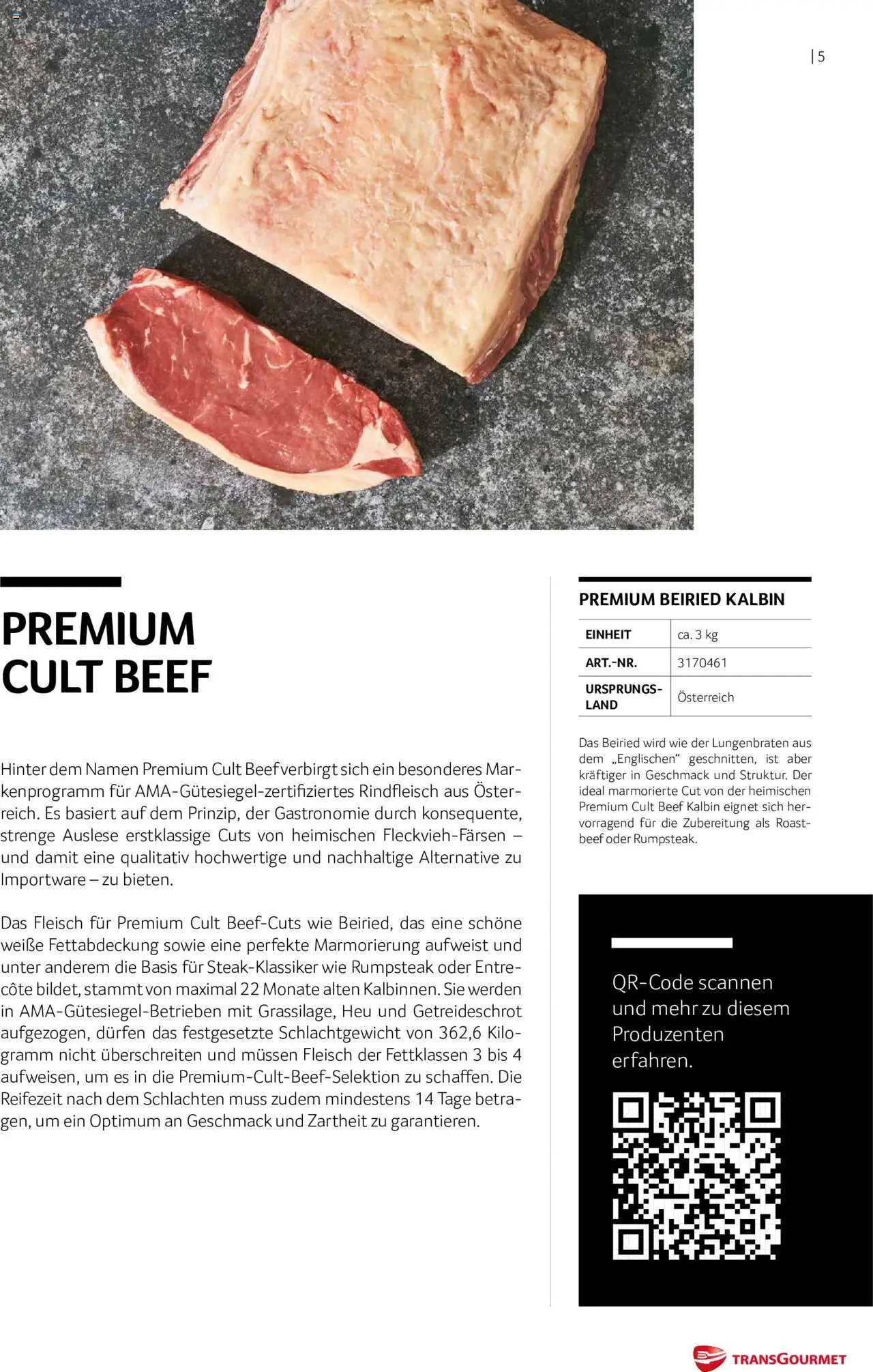 Transgourmet Fleischkultur neu definiert | Cook Folder gültig ab 24.06.2024 | Seite: 5 | Produkte: Rindfleisch