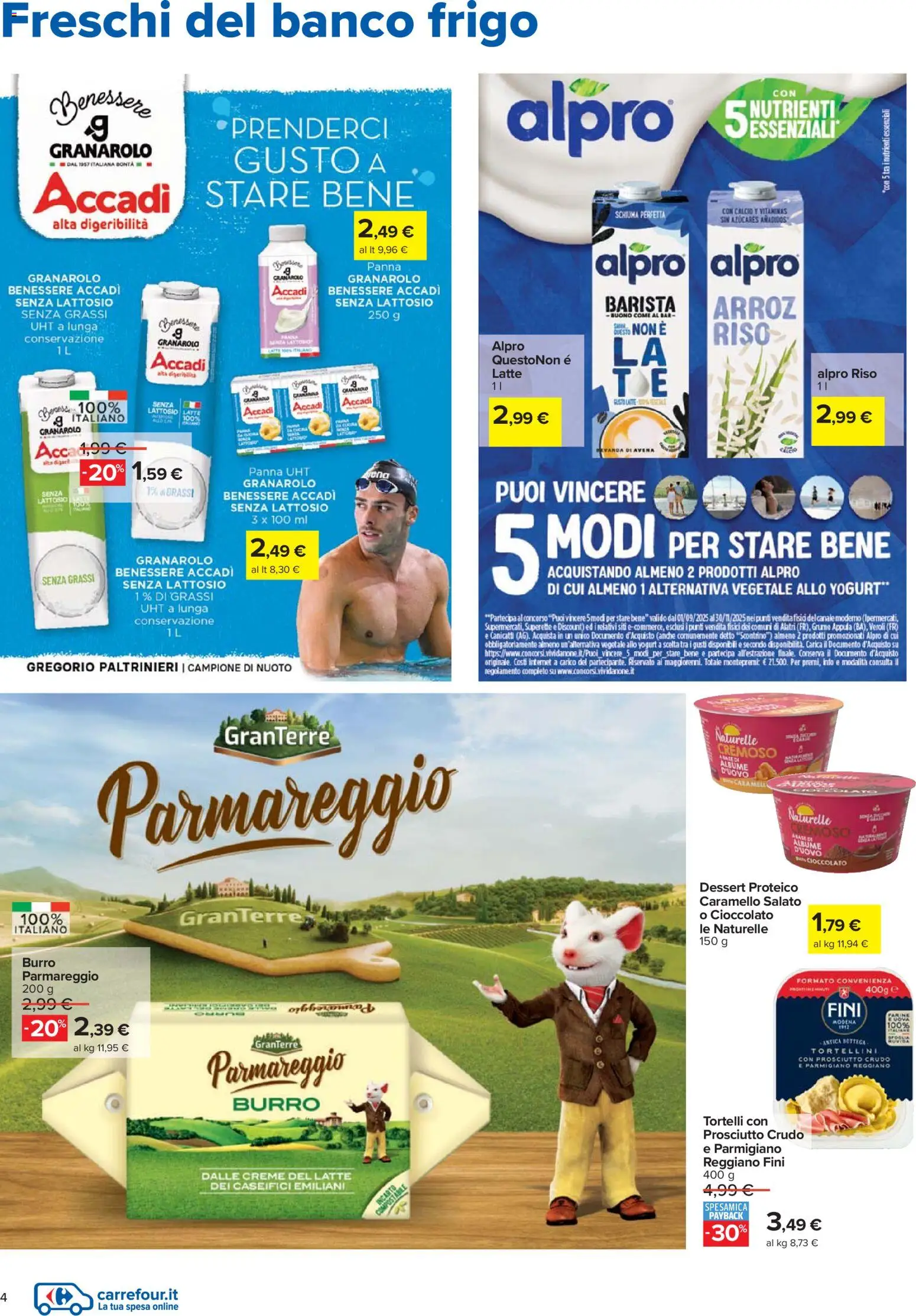 Volantino Carrefour del 27.11.2025 | Pagina: 4 | Prodotti: Cioccolato, Prosciutto, Burro, Parmigiano