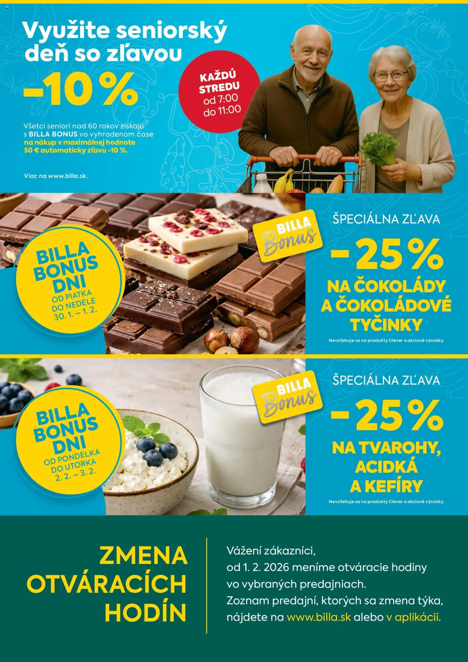 Nové Billa akcie – leták je platný od 28.01.2026 | Strana: 2 | Produkty: Hodiny