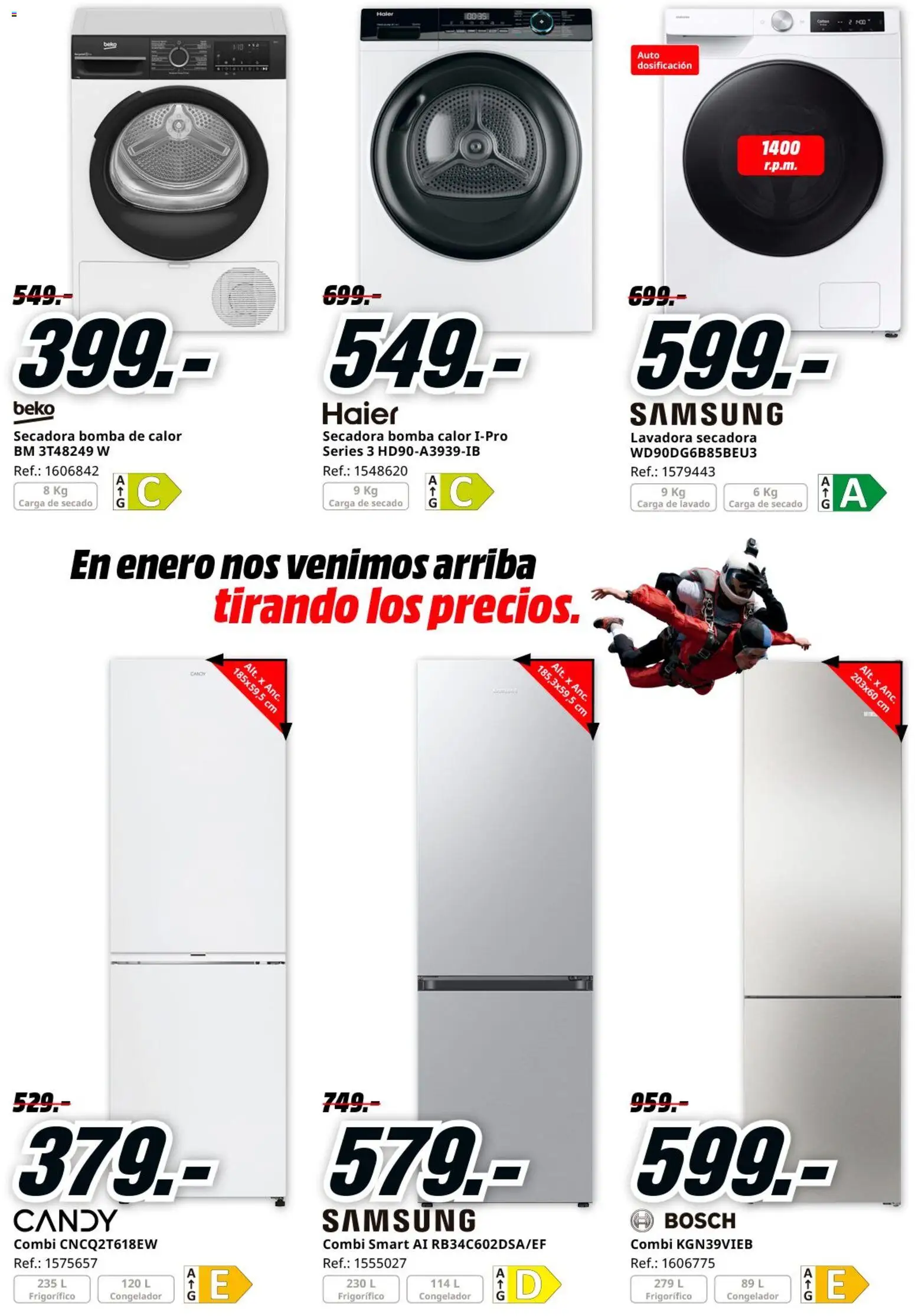Media Markt folleto │ válido desde el 14.01.2026 | Página: 2 | Productos: Congelador, Lavadora, Secadora, Combi