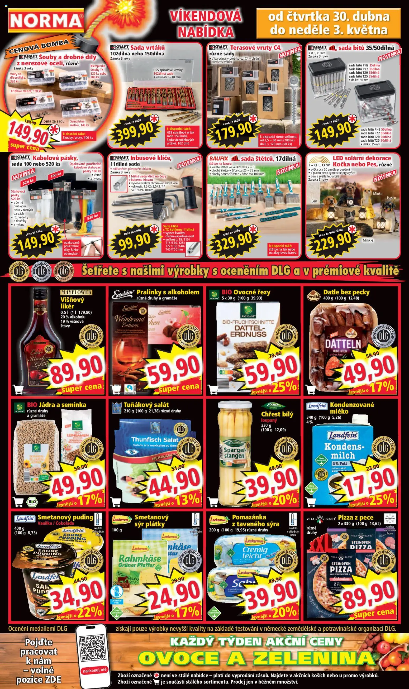 Norma leták od 27.04.2026 | Strana: 8 | Produkty: Ovoce a zelenina, Pizza, Semínka, LED