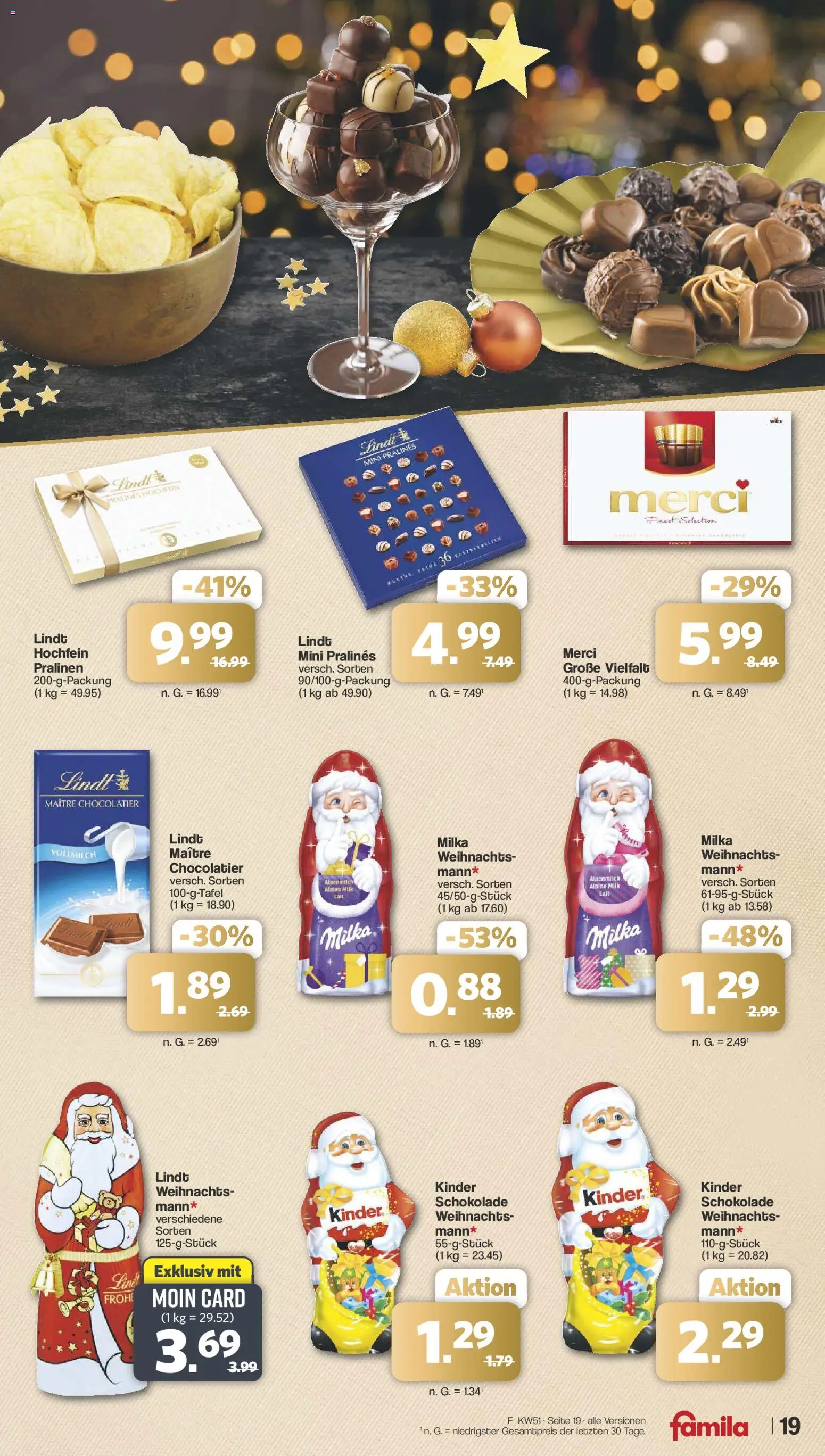 Famila Nordwest - Markt - Angebote – gültig ab 14.12.2025 | Seite: 21 | Produkte: Kinder schokolade, Merci, Schokolade, Milka