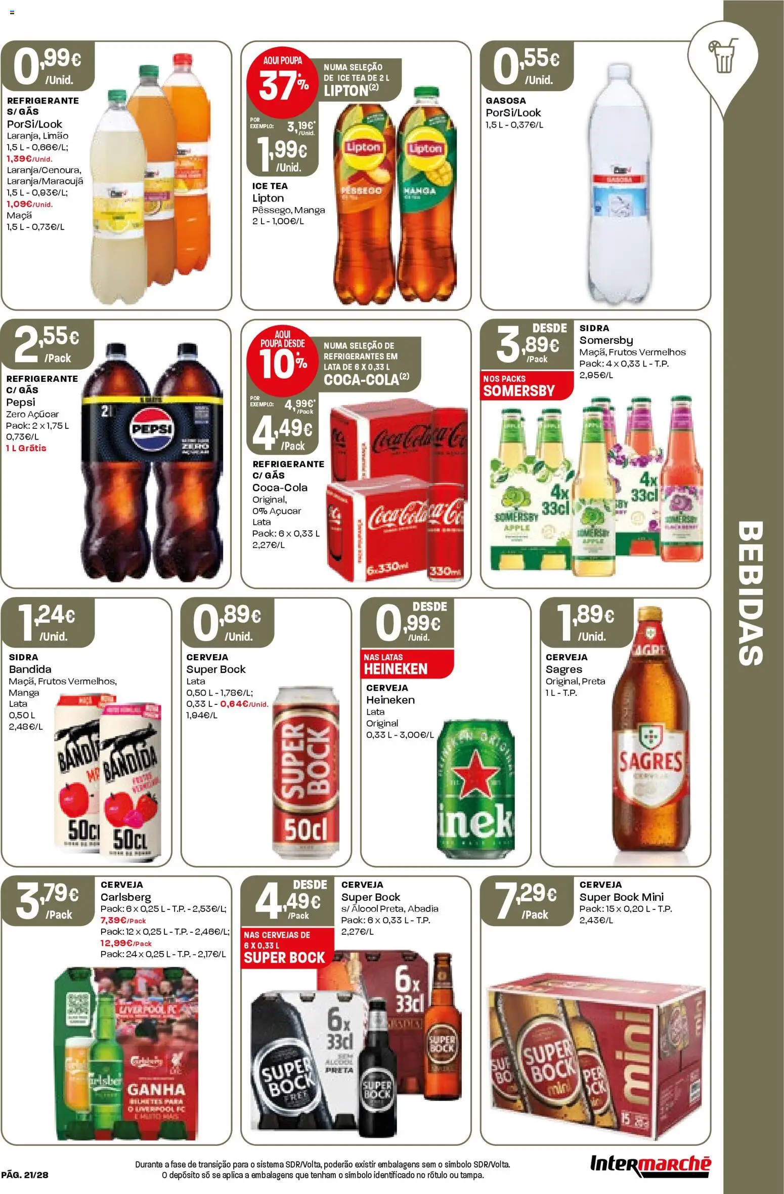 Intermarché Folheto Contact │ válido de 16.04.2026 | Página: 21 | Produtos: Refrigerante, Maça, Somersby, Açúcar