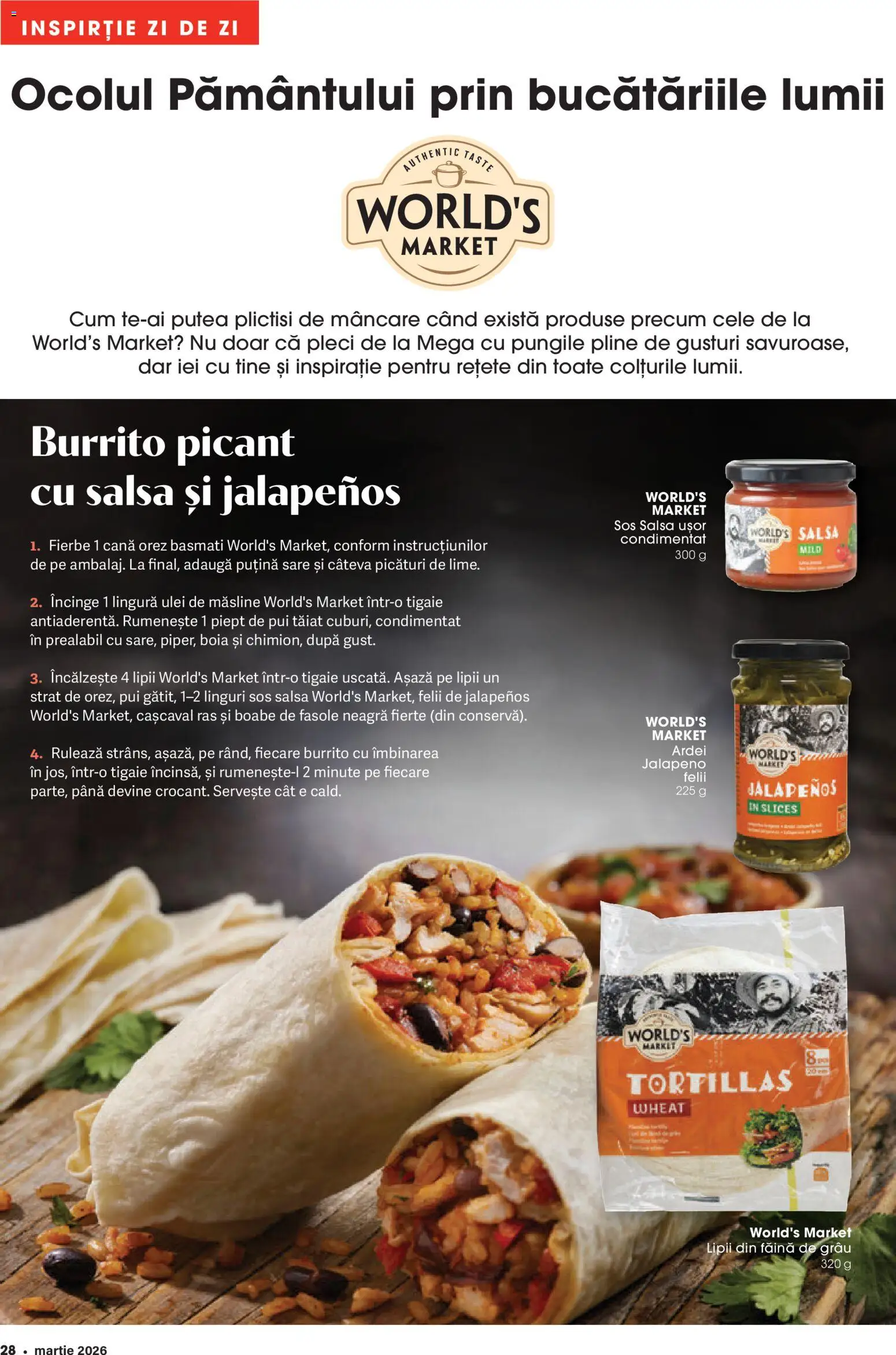 Noul catalog Mega Image – valabil de la 26.02.2026 | Pagină: 28 | Produse: Cașcaval, Ulei, Făină, Sos