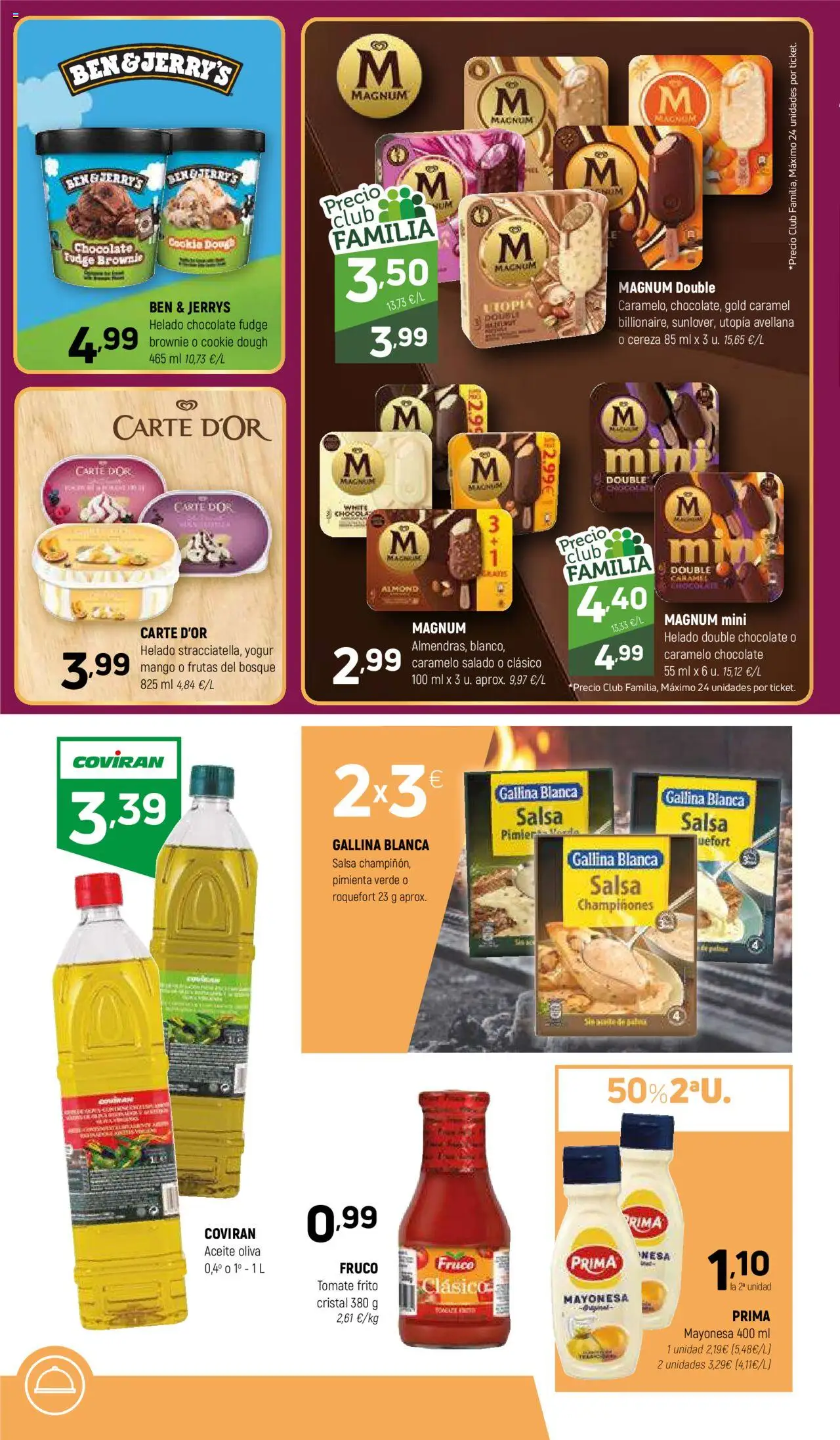 Coviran ofertas │ válido desde el 03.06.2025 | Página: 8 | Productos: Chocolate, Helado, Οθόνη προβολής, Ρούτερ