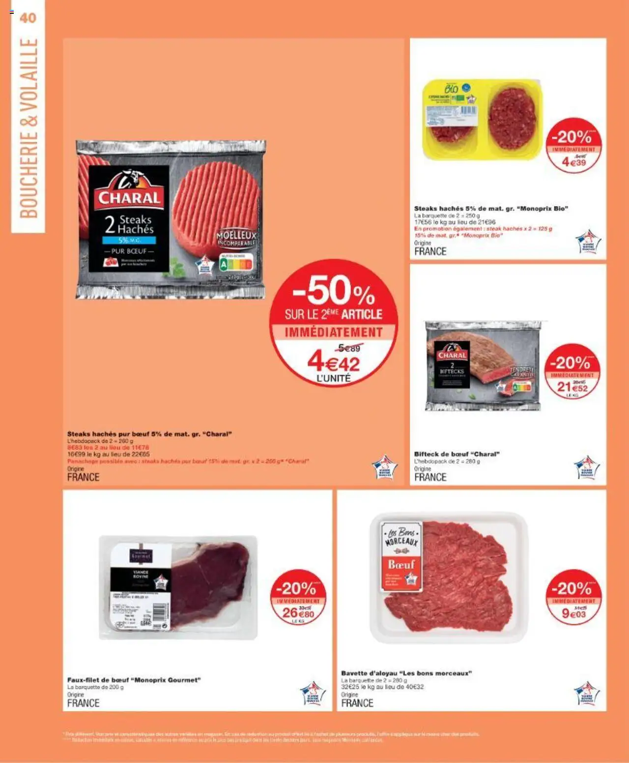  | Page: 40 | Produits: Volaille, Viande, Bavette, Viande bovine