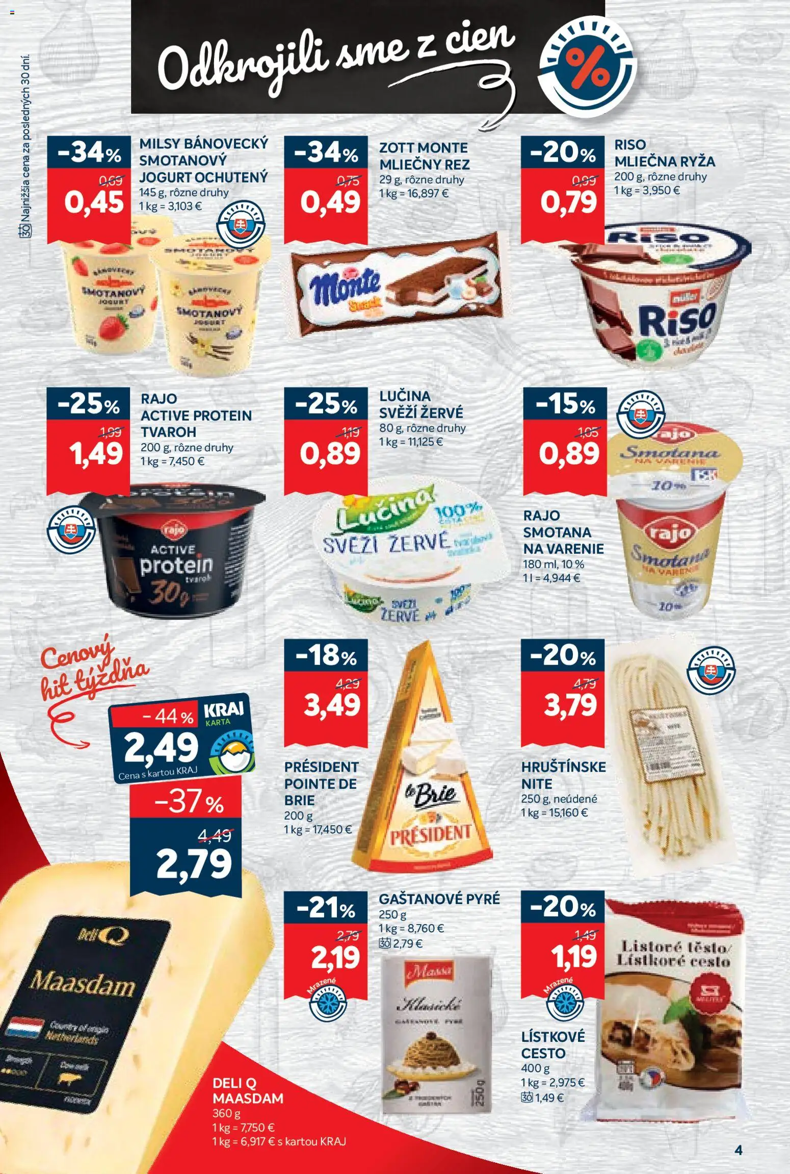 Nové Kraj akcie – leták je platný od 26.03.2026 | Strana: 6 | Produkty: Ryža, Smotana, Protein, Tvaroh