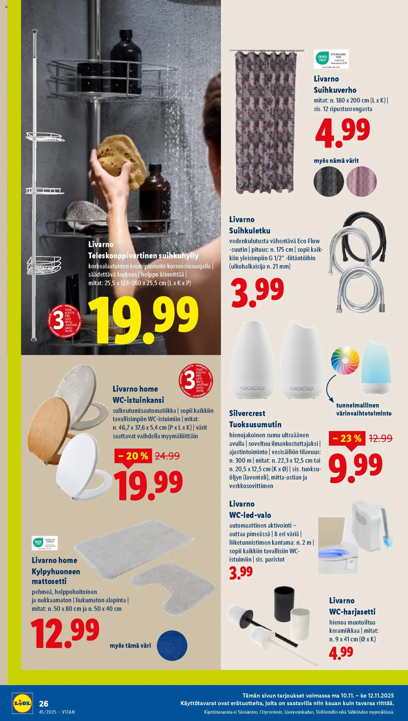 Lidl tarjoukset - Tampere – voimassa 06.11.2025 alkaen | Sivu: 32 | Tuotteet: Tuoksu, WC, Paristot, Suihkuhylly