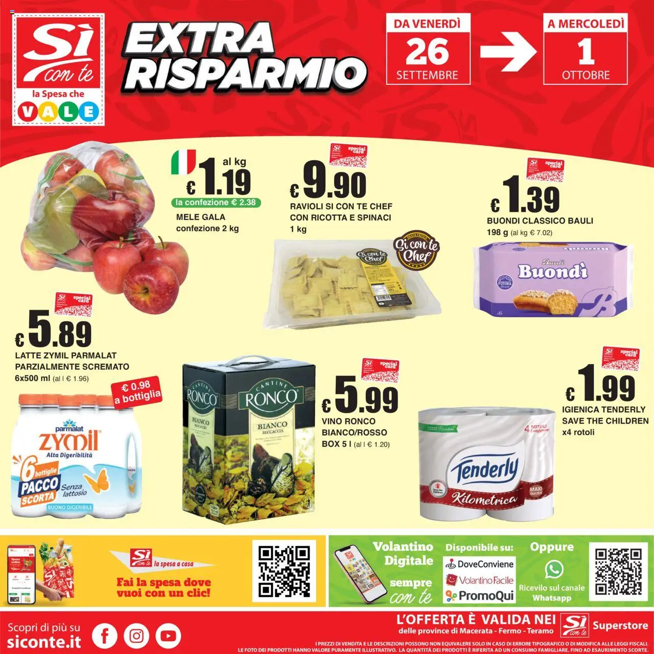 Volantino Sì con Te del 18.09.2025 | Pagina: 24 | Prodotti: Tè, Latte, The, Ricotta
