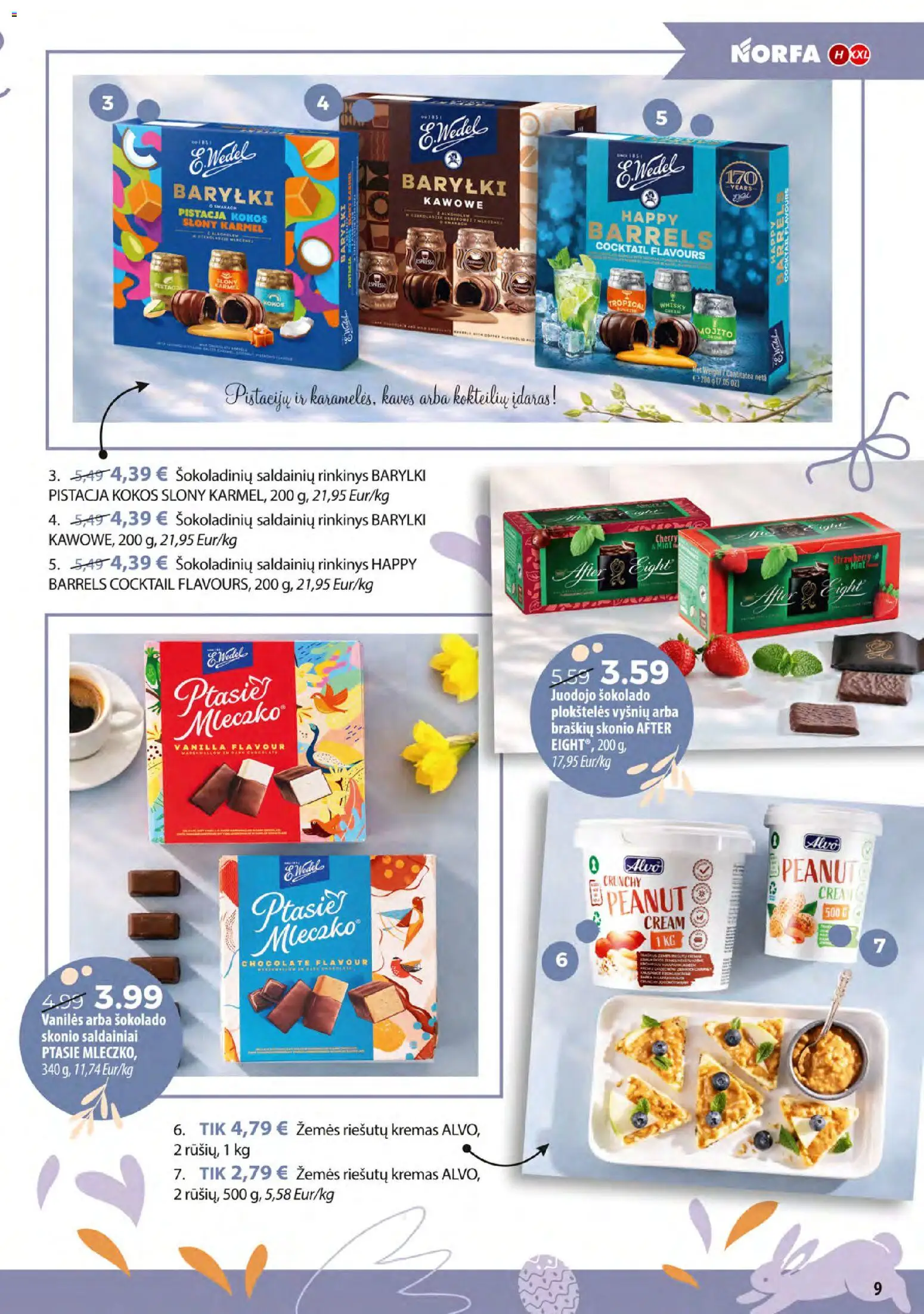 NORFA akcijos nuo 24.03.2026 | Puslapis: 9 | Prekių: Kremas, Saldainiai