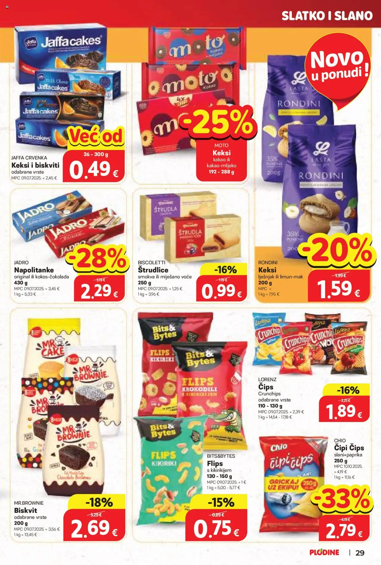 Plodine katalog | vrijedi od 22.10.2025 | Stranica: 29 | Proizvodi: Keksi, Lješnjak, Voće, Kakao