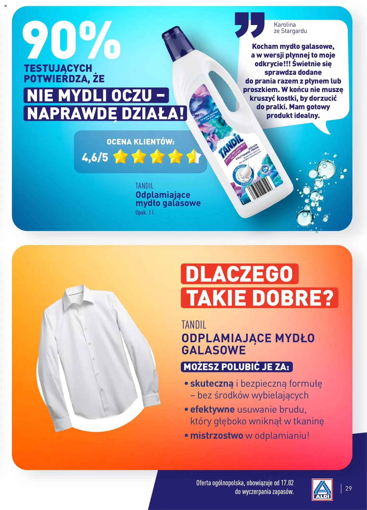 Aldi Polsko leták - Rozsmakuj się w polecanych produktach od 23.02.2026 | Strana: 29 | Produkty: Mýdlo