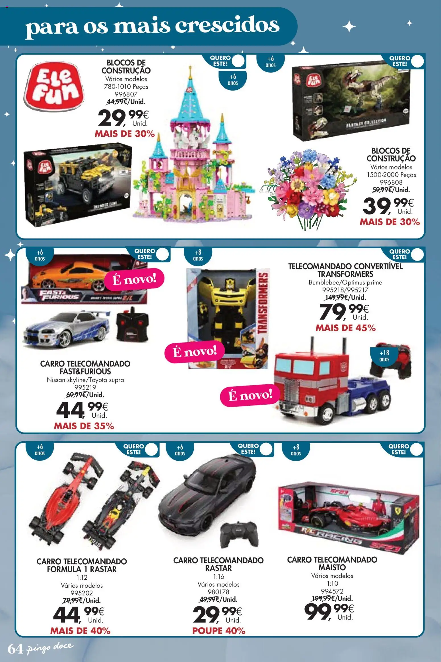 Pingo Doce  Brinquedos Natal Lojas Hipers │ válido de 18.11.2025 | Página: 64