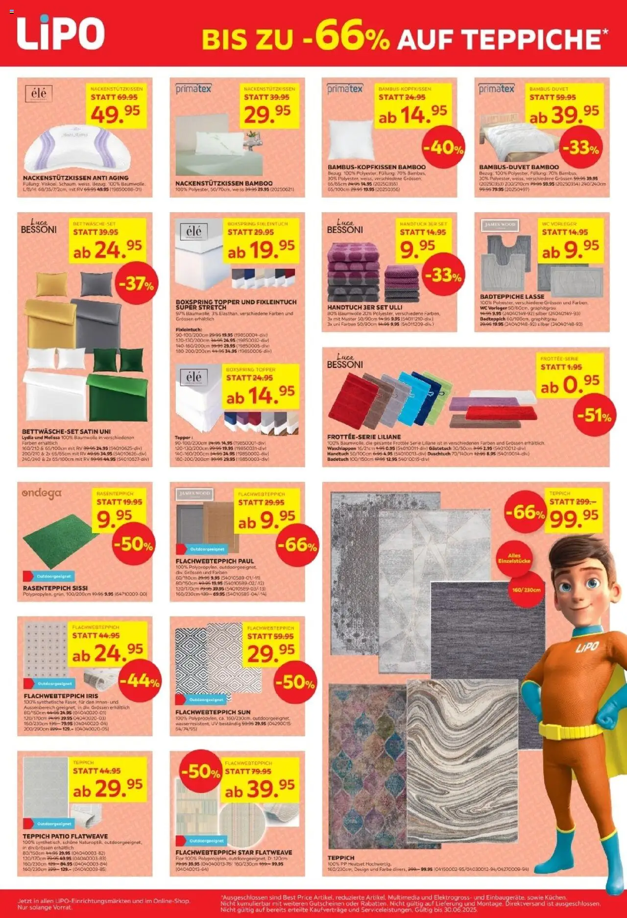 Lipo Aktionen ab 17.06.2025 | Seite: 6 | Produkte: Topper, Teppich, Bettwäsche