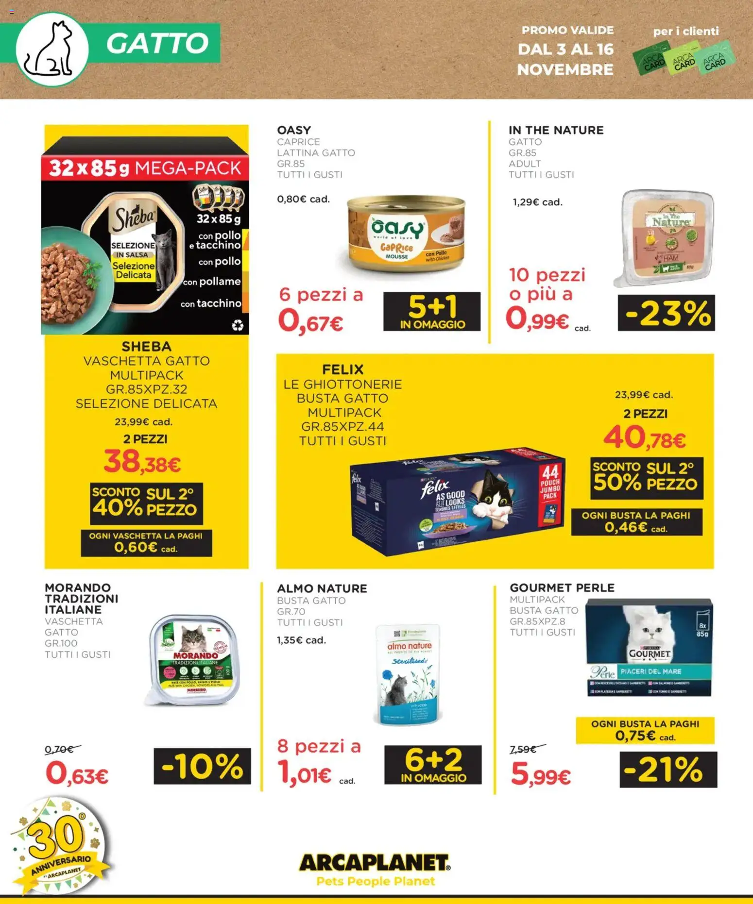 Volantino Arcaplanet del 03.11.2025 | Pagina: 8 | Prodotti: Paté, Pollo, Tacchino, The