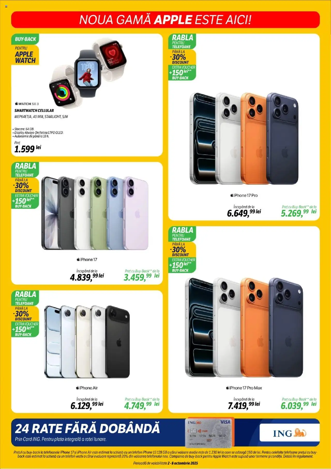 Noul catalog Flanco – valabil de la 02.10.2025 | Pagină: 12 | Produse: Telefon, Smartwatch, Apple