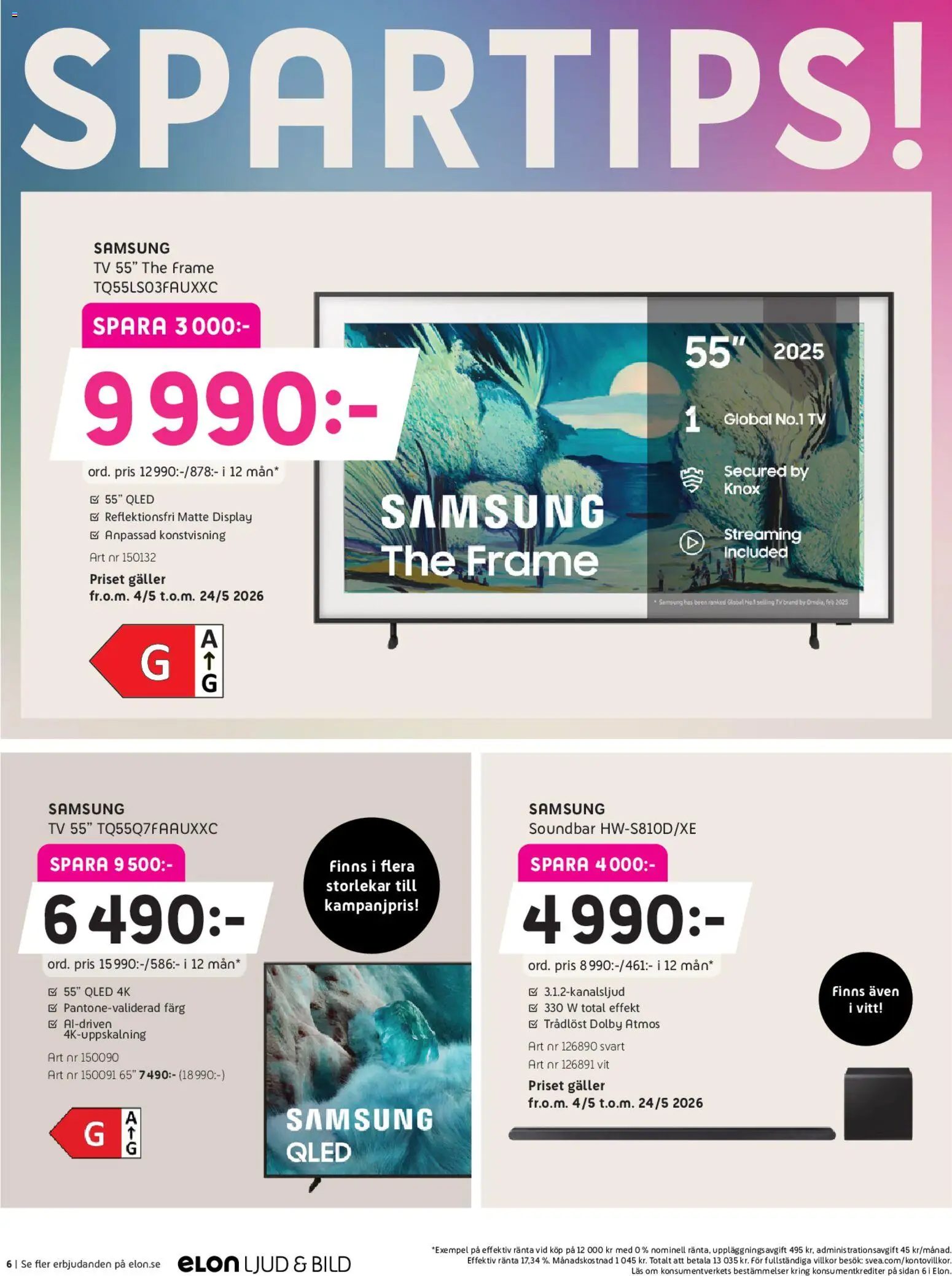 Elon reklamblad aktuell från 27.04.2026 | Sida: 19 | Produkter: Galler, Tv