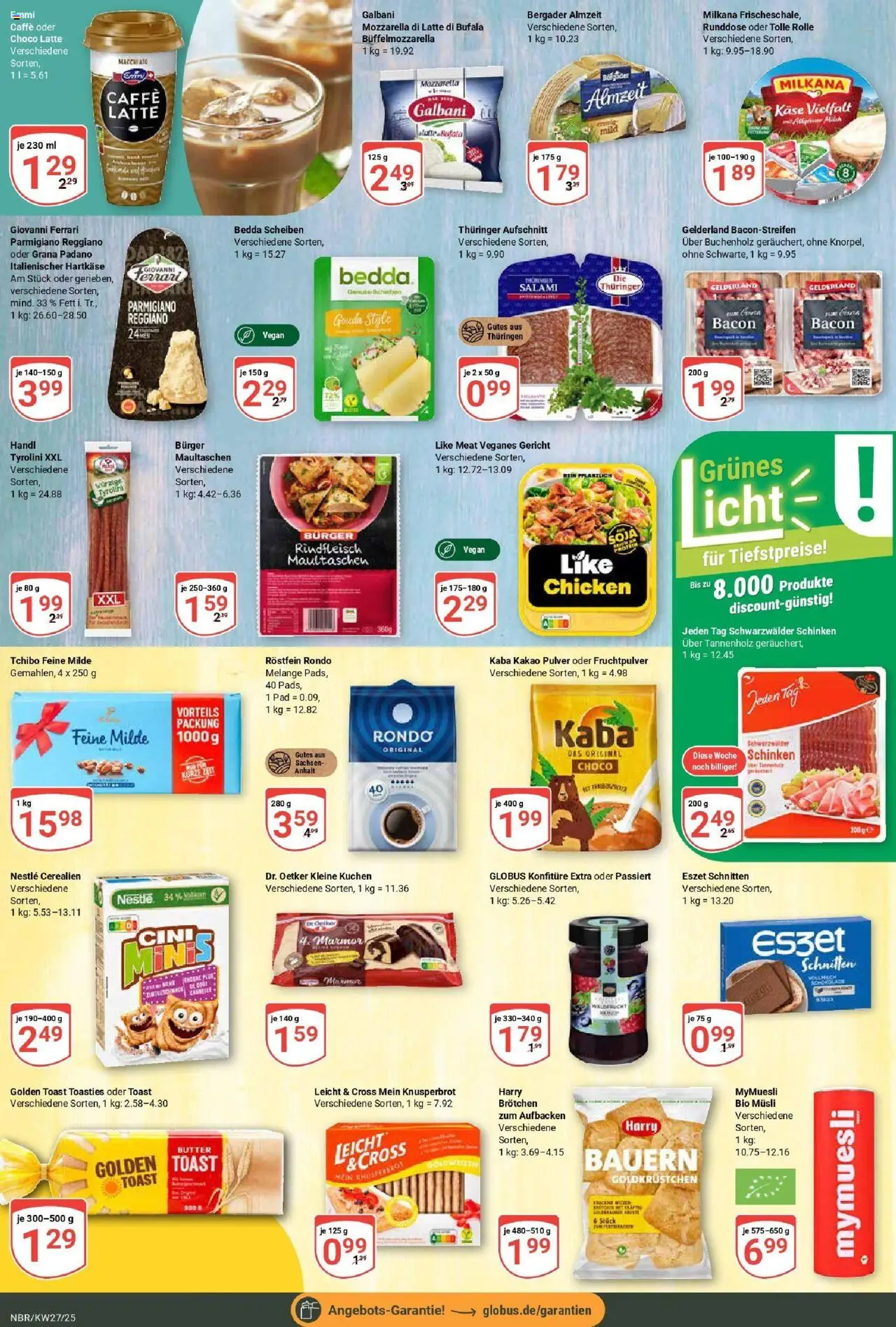 Globus prospekt Neubrandenburg	 - gültig ab dem 29.06.2025 | Seite: 16 | Produkte: Milkana, Mozzarella, Like meat, Schinken