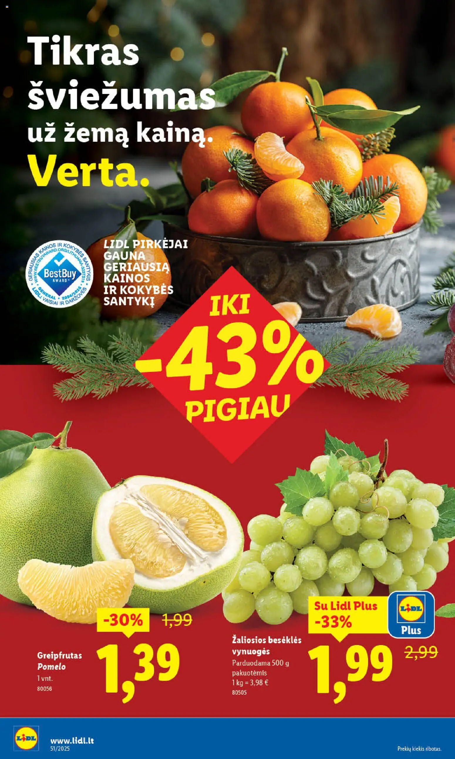 LIDL akcijos nuo 15.12.2025 | Puslapis: 4 | Prekių: Vynuogės