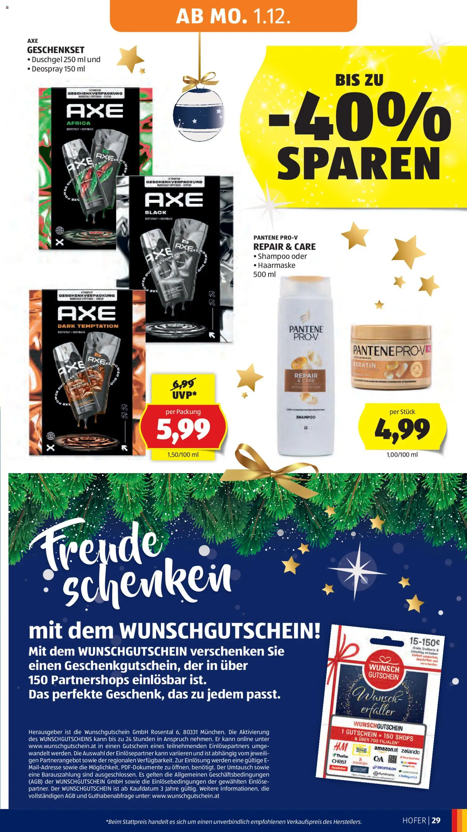 Hofer - Black Friday gültig ab 28.11.2025 | Seite: 45 | Produkte: Shampoo, Haarmaske, Duschgel