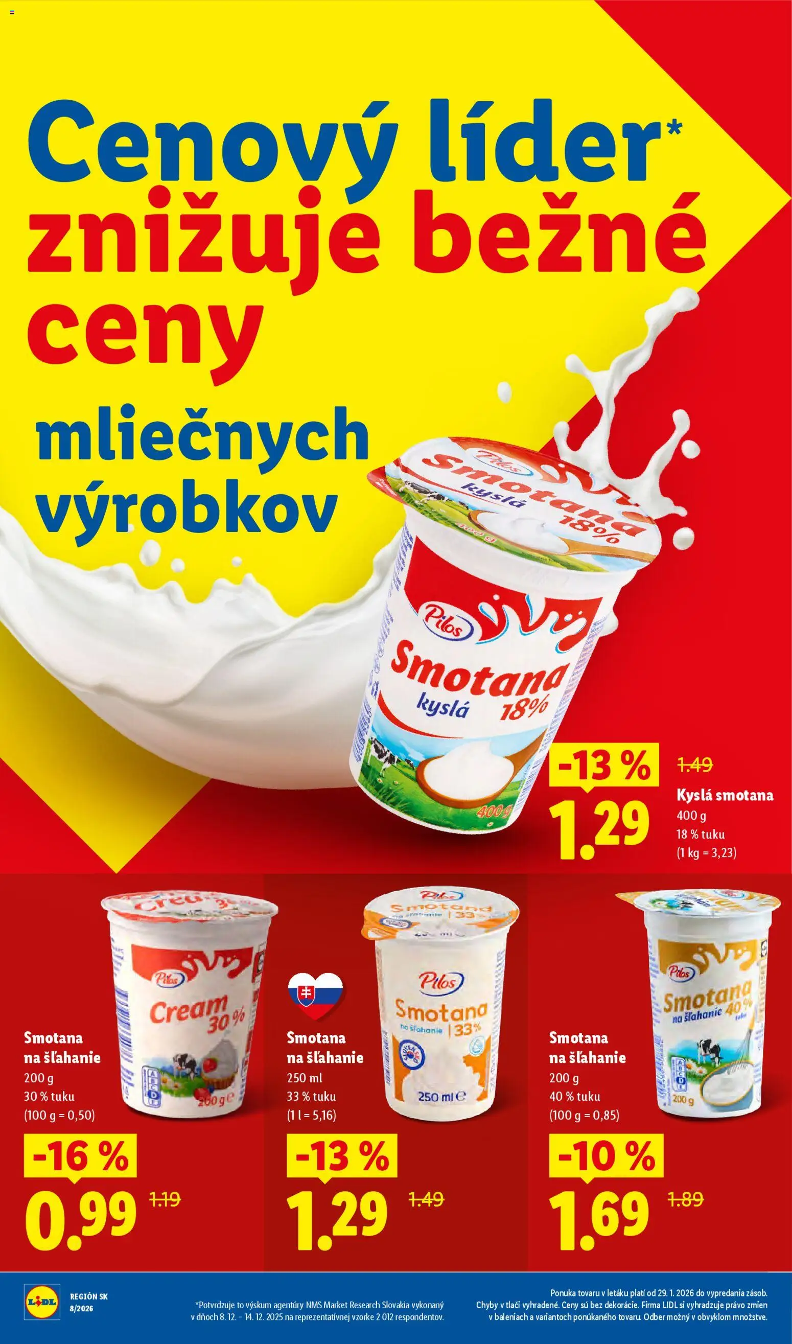 Nové Lidl akcie – leták je platný od 09.03.2026 | Strana: 12 | Produkty: Smotana, Smotana na šľahanie