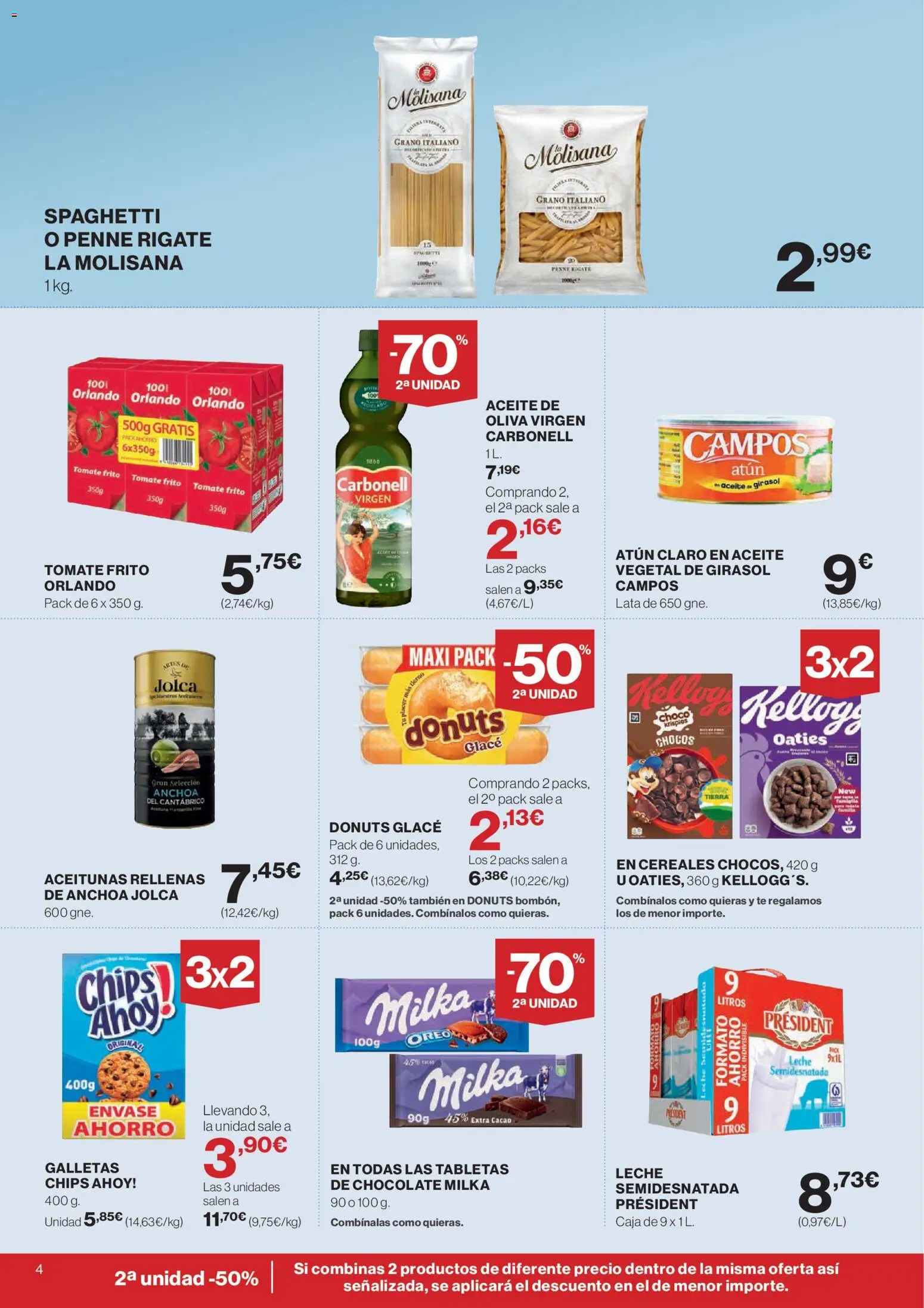 Hipercor catálogo │ válido desde el 25.03.2026 | Página: 4 | Productos: Aceite, Anchoa, Donuts, Caja