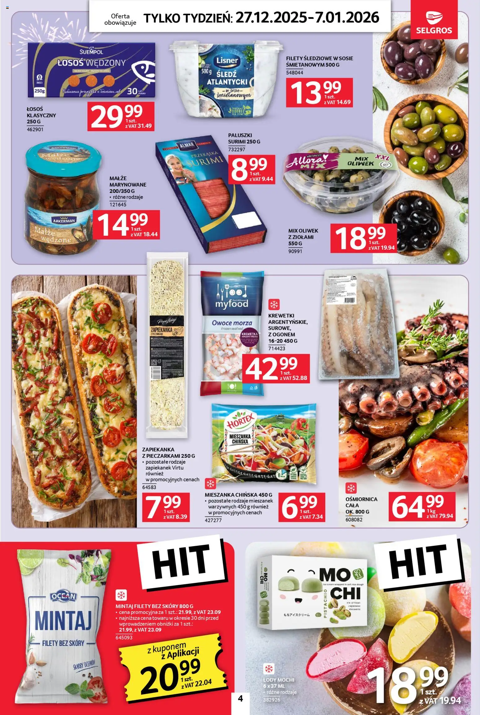 Selgros cash&carry Gazetka - Jeszcze więcej super promocji od 27.12.2025 | Strona: 4 | Produkty: Krewetki, Zapiekanka, Owoce, Owoce morza