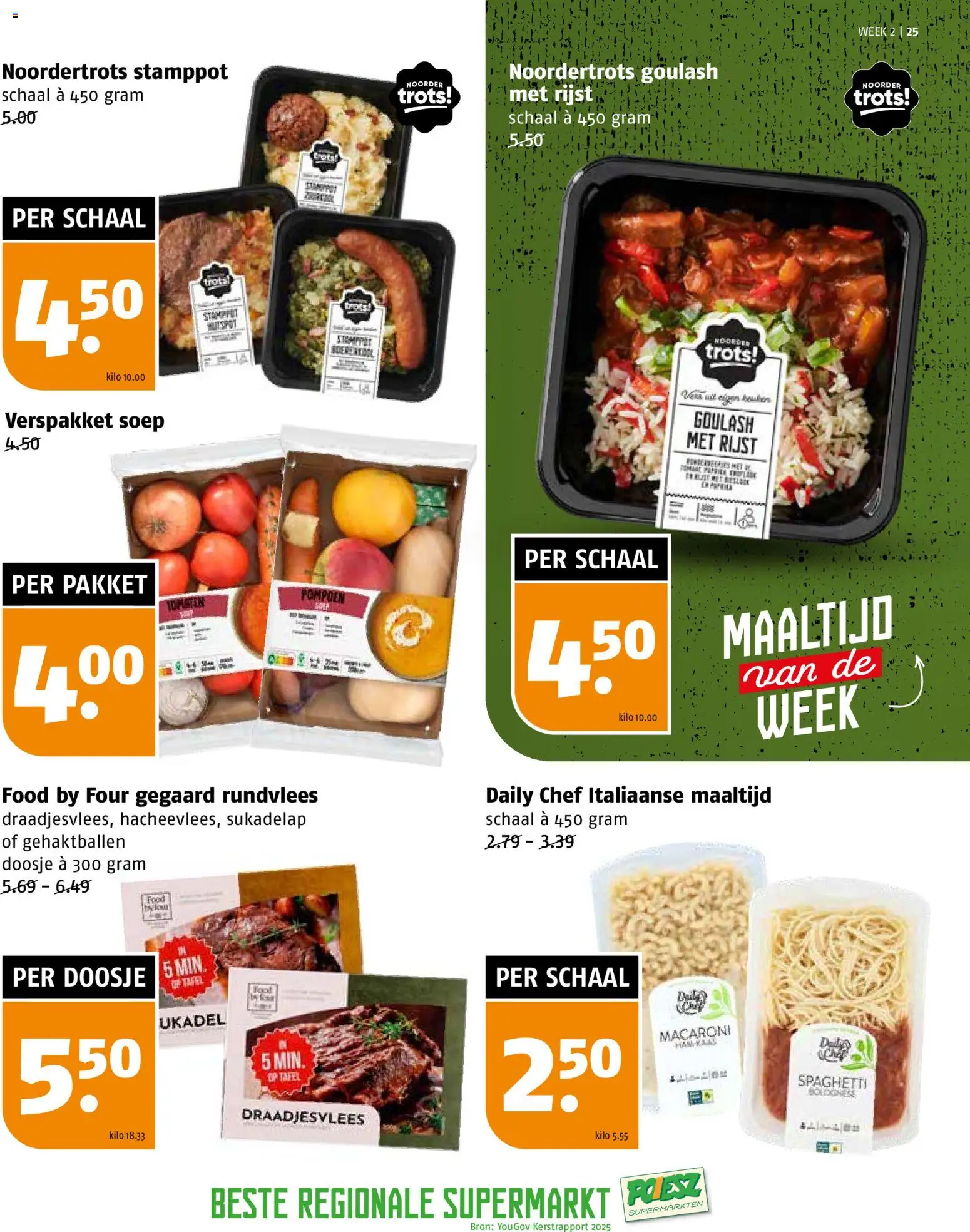 {H1} | Pagina: 25 | Producten: Tomaten, Schaal, Macaroni, Rundvlees