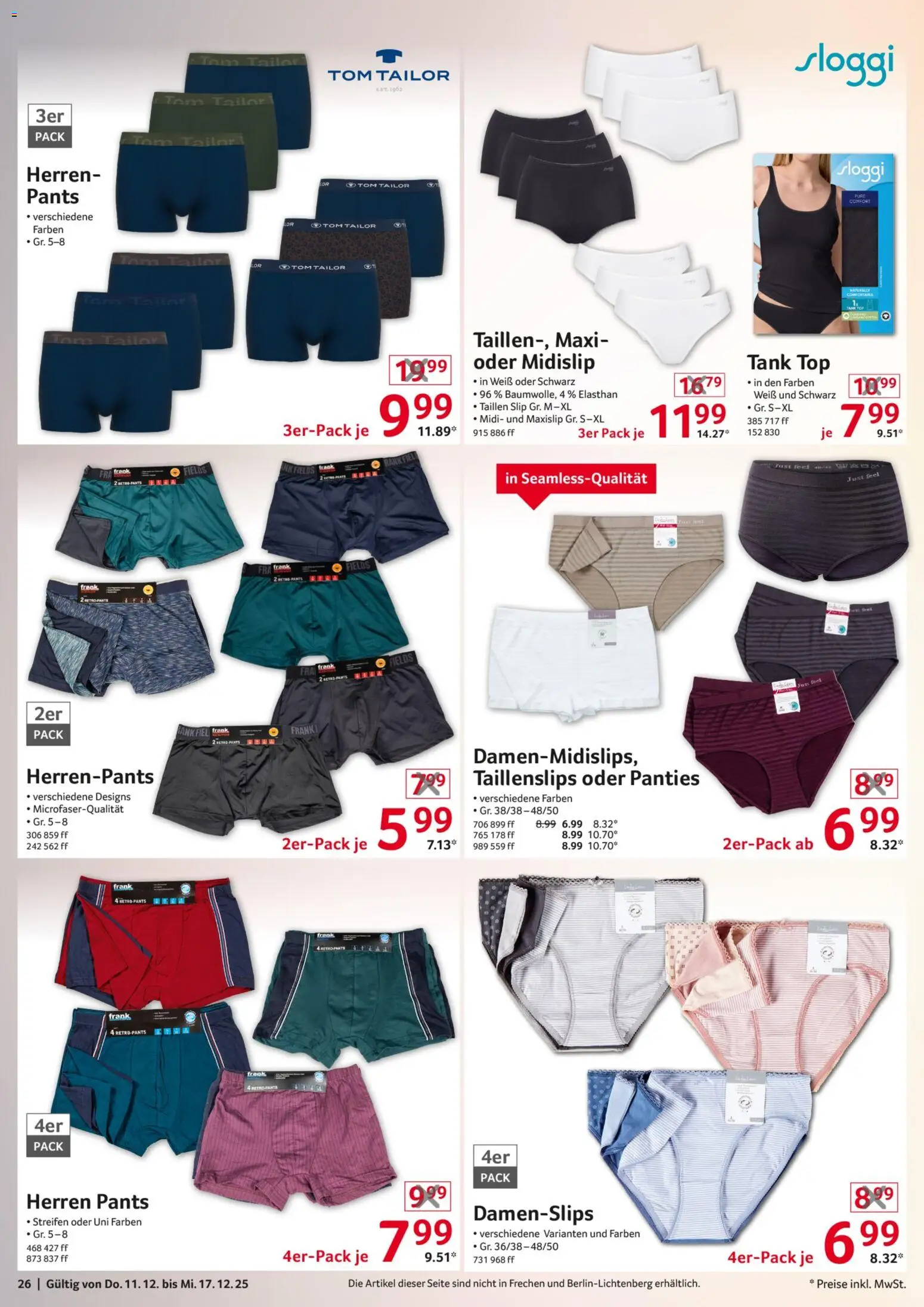 Selgros  Non Food – gültig ab 11.12.2025 | Seite: 26 | Produkte: Top, Slip